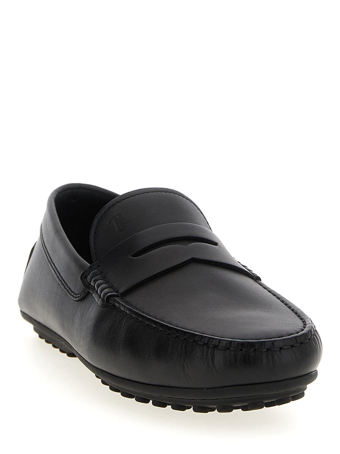 City Gommino loafers Black Calfskin Leather (bos Taurus)