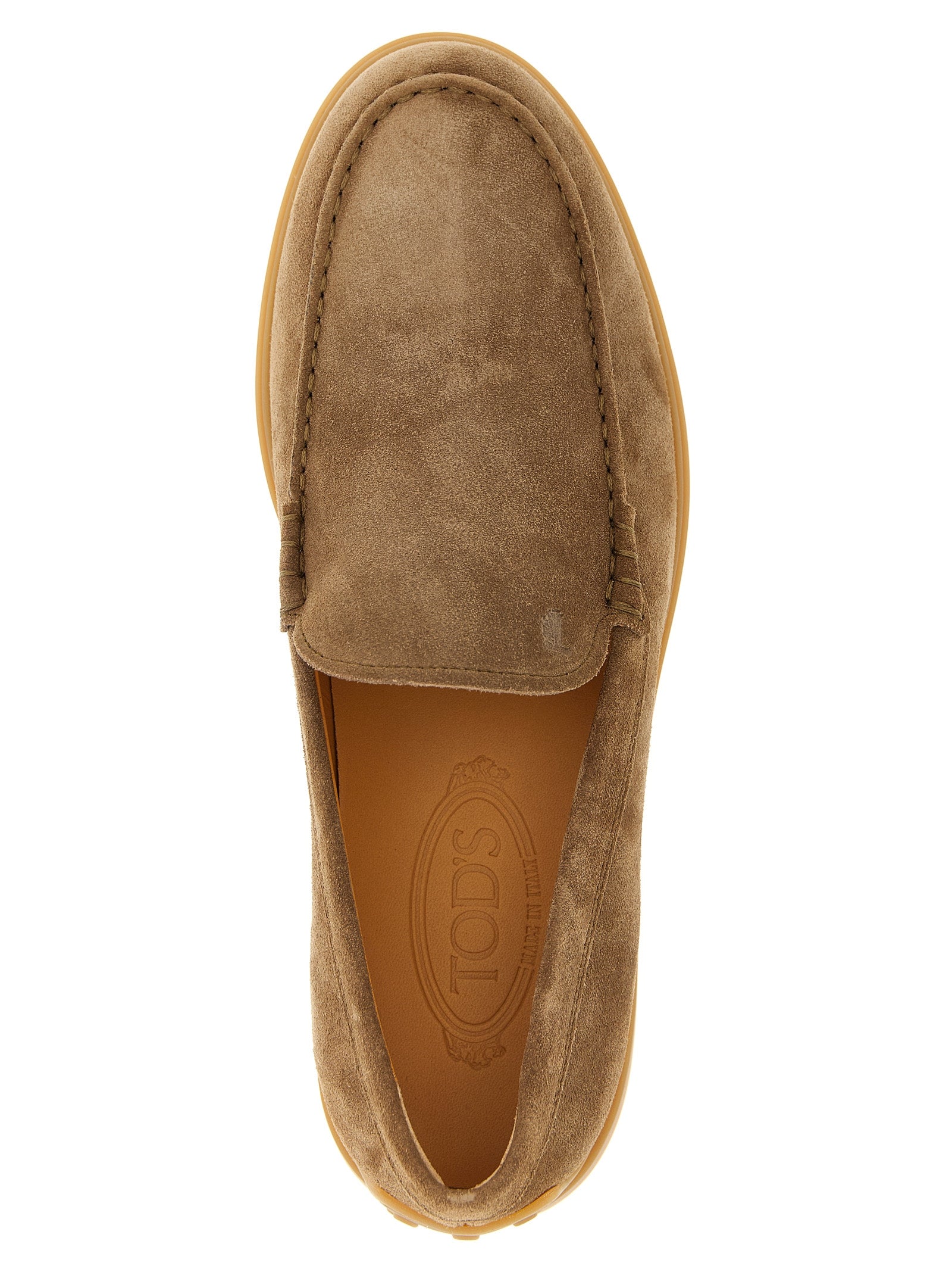 Pantofola loafers Beige Calfskin Leather (bos Taurus)