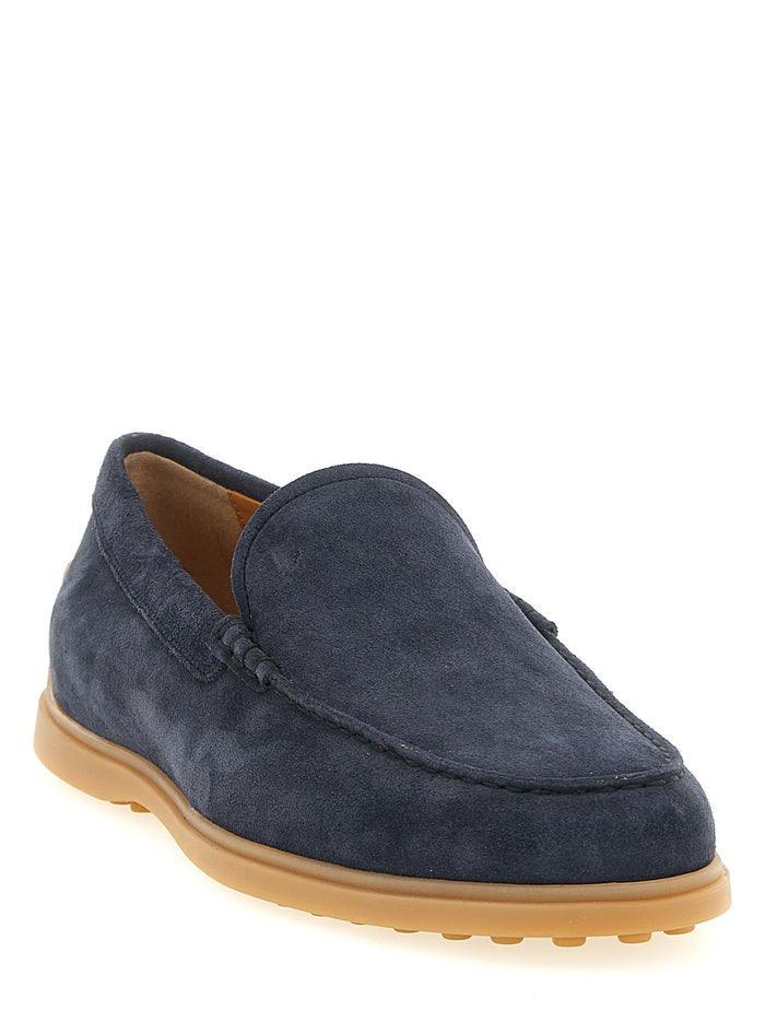 Pantofola loafers Blue Calfskin Leather (bos Taurus)