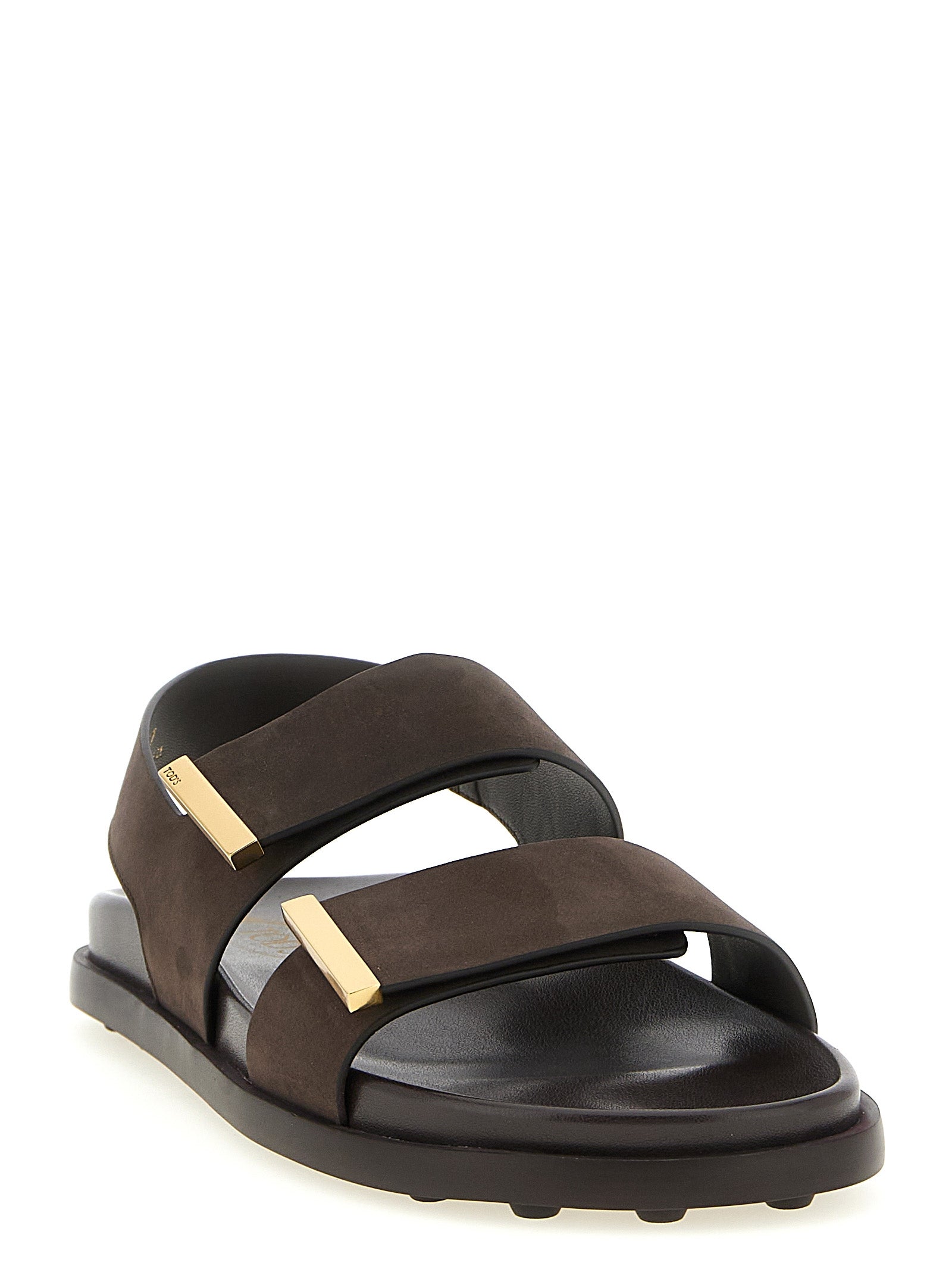 Nubuck sandals Brown Calfskin Leather (bos Taurus)