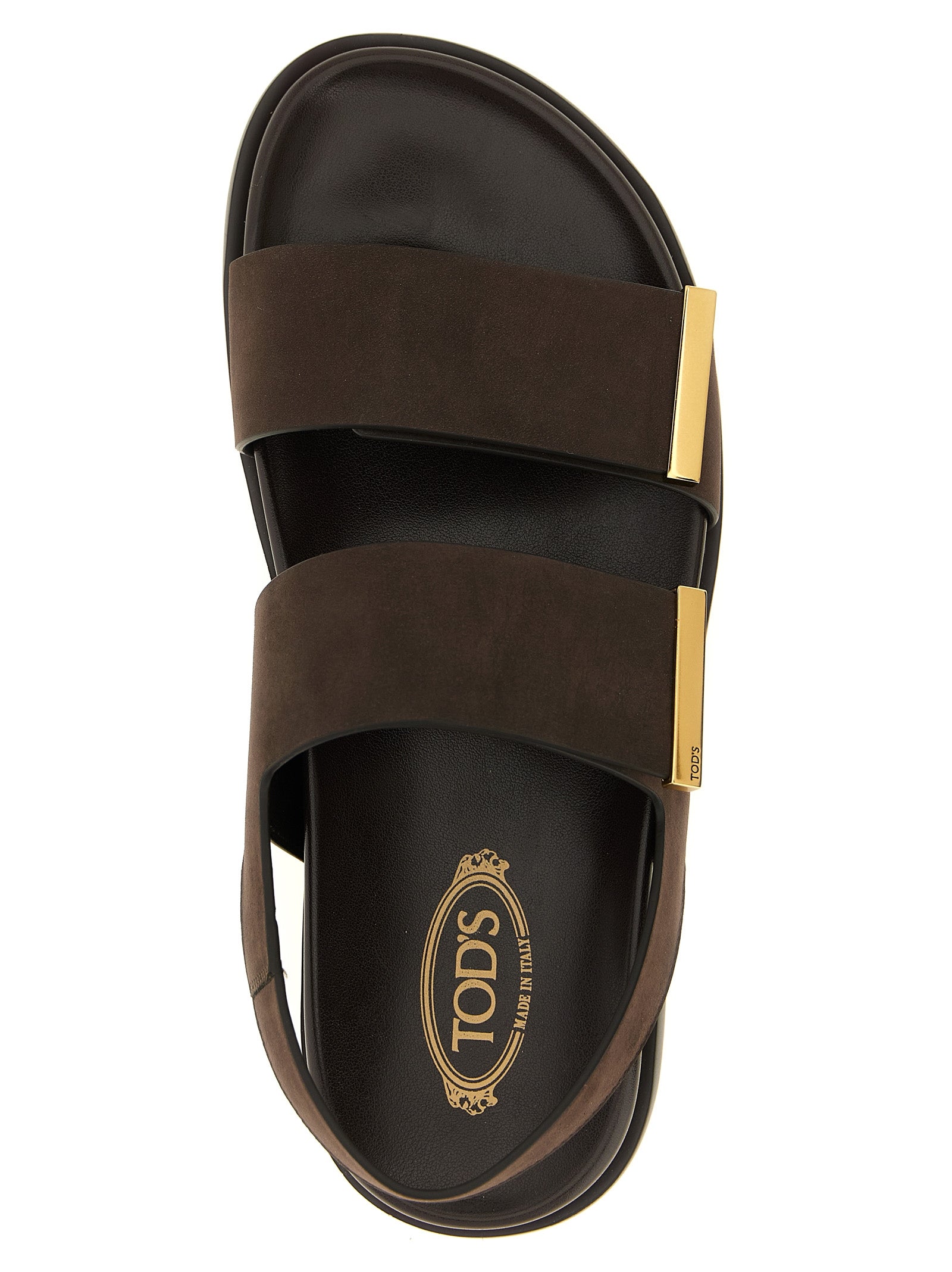 Nubuck sandals Brown Calfskin Leather (bos Taurus)
