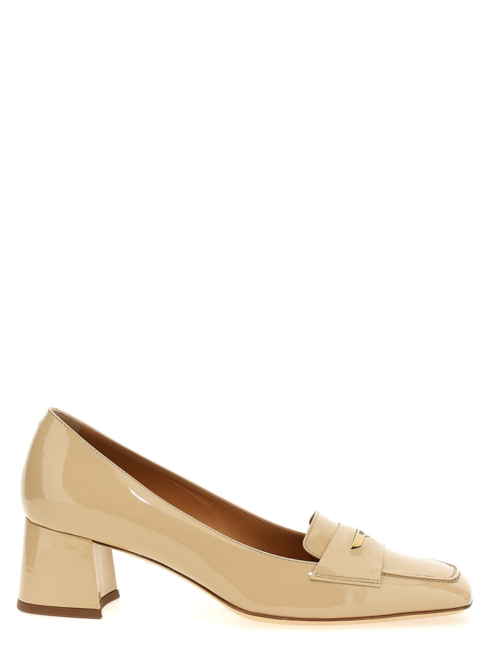 Patent leather pumps Beige Calfskin (bos Taurus)