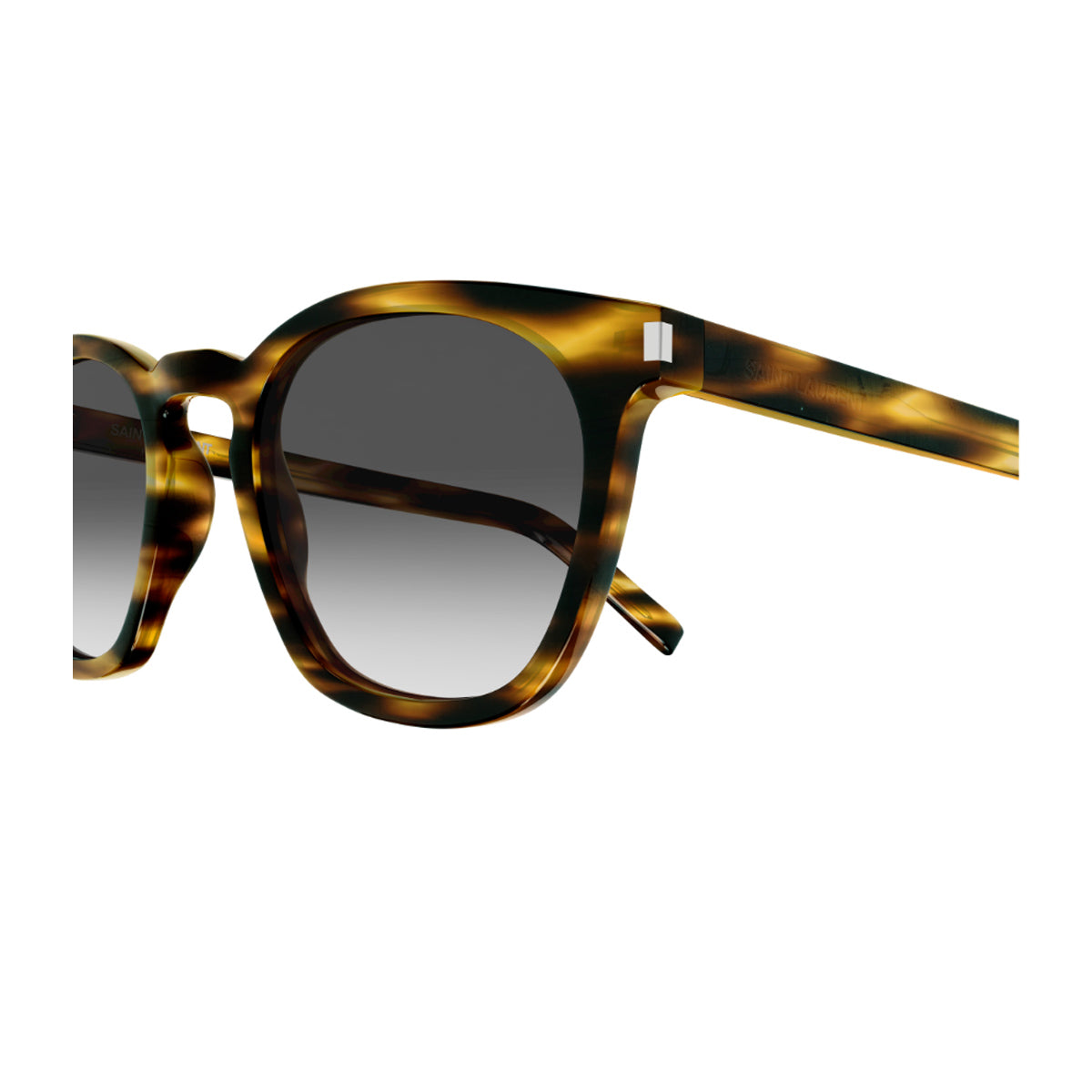 Saint Laurent SL 28 Linea Corner Angle 045 Light Havana Grey Recycled Acetate Occhiali Da Sole