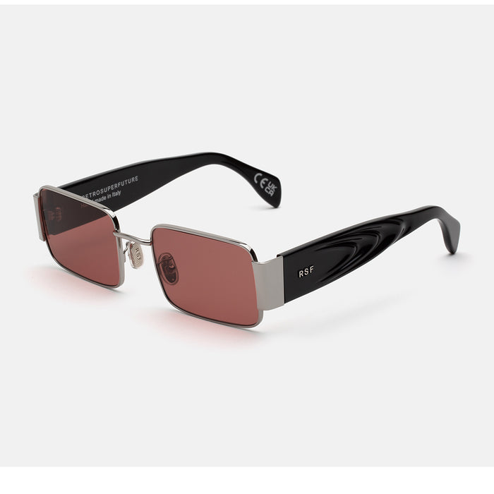 Retrosuperfuture Z BORDEAUX Black Nero Metal/acetate Occhiali Da Sole