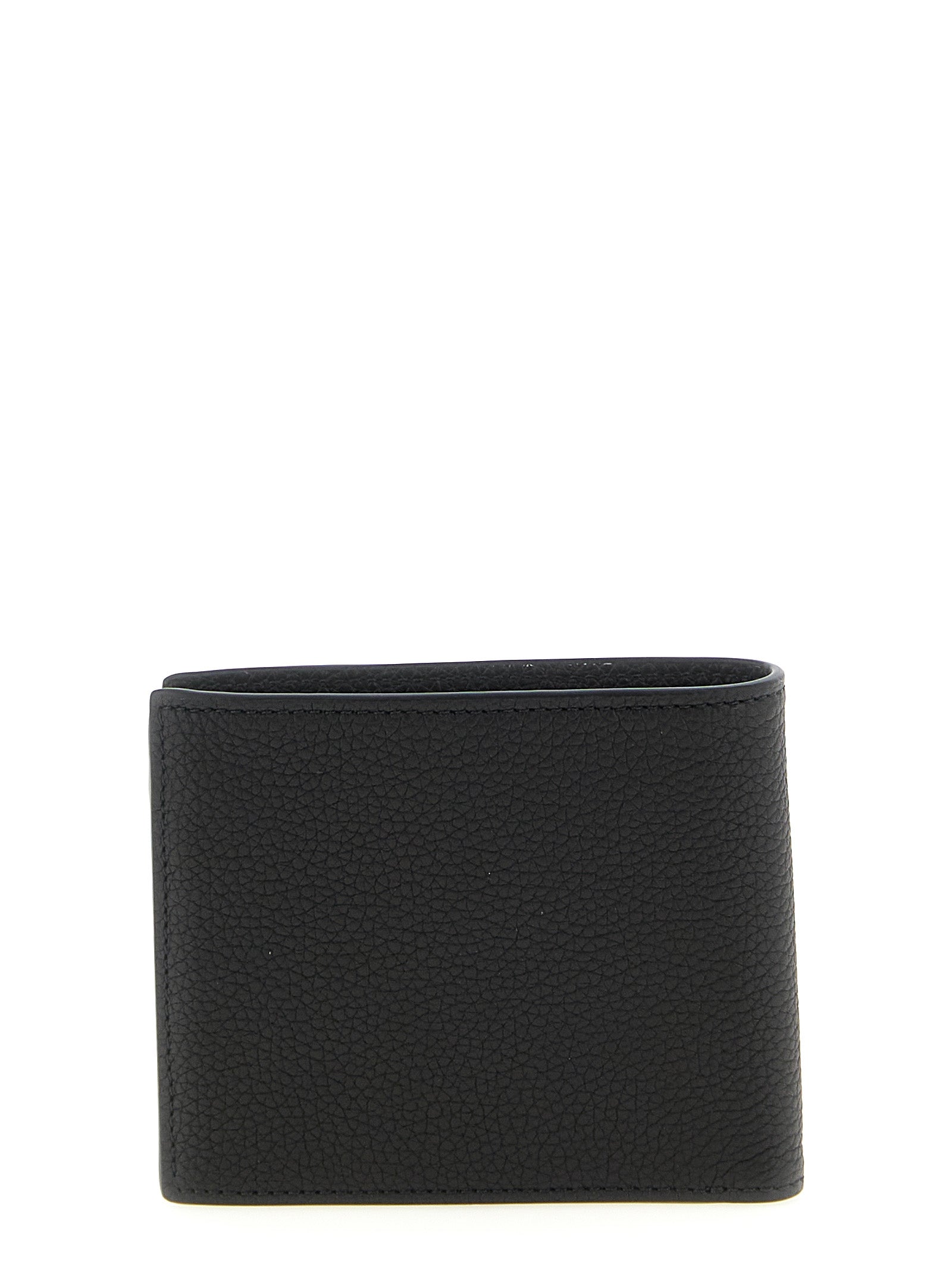 Logo wallet Black Calfskin Leather (bos Taurus) Wallets, Card Holders