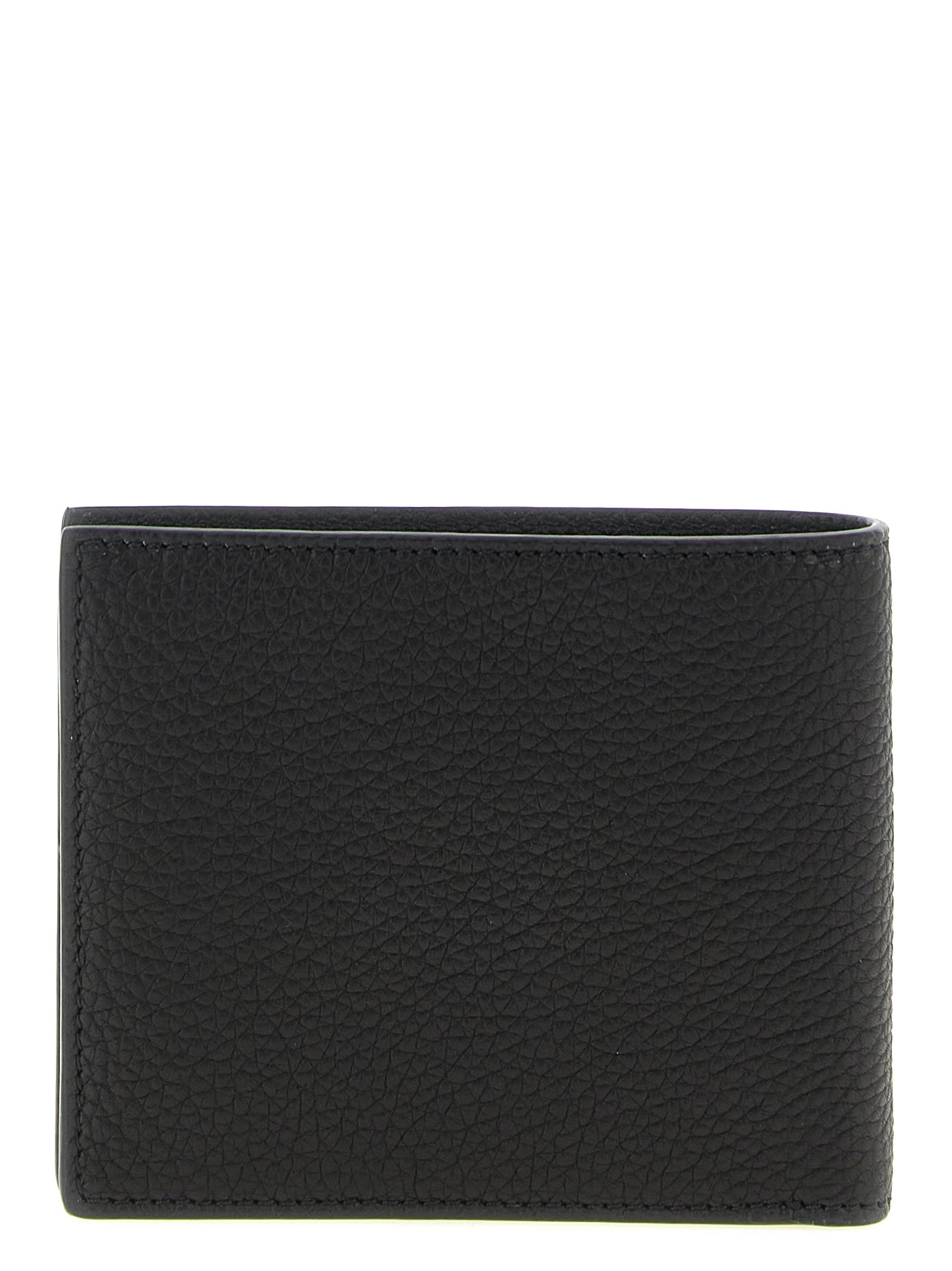 Logo wallet Black Calfskin Leather (bos Taurus) Wallets, Card Holders