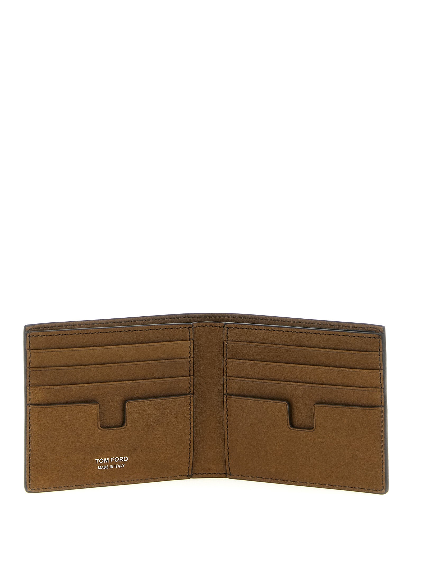 Nubuck leather wallet Brown Calfskin (bos Taurus) Wallets, Card Holders