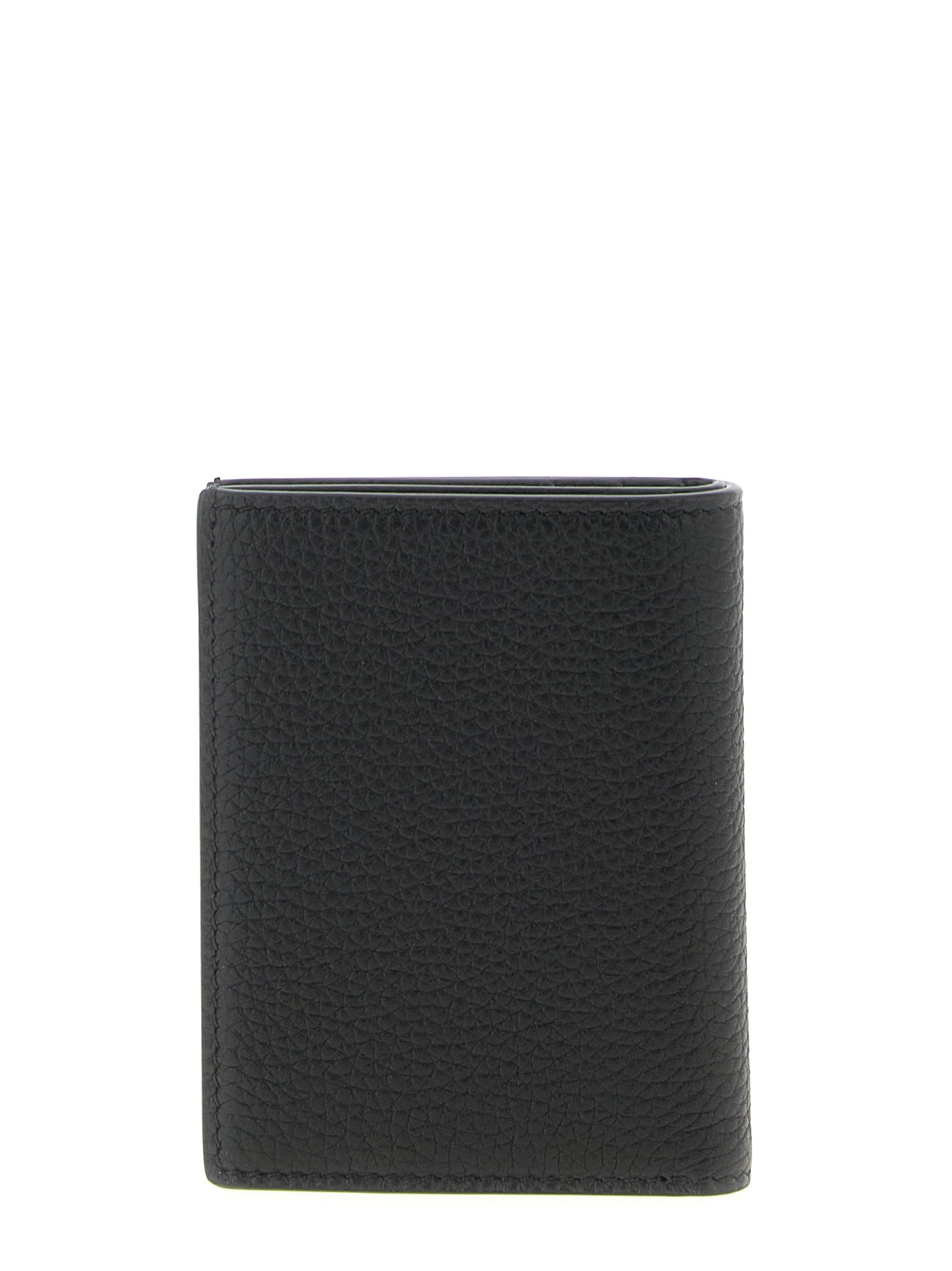 Foldable card holder Black Calfskin Leather (bos Taurus) Wallets, Holders