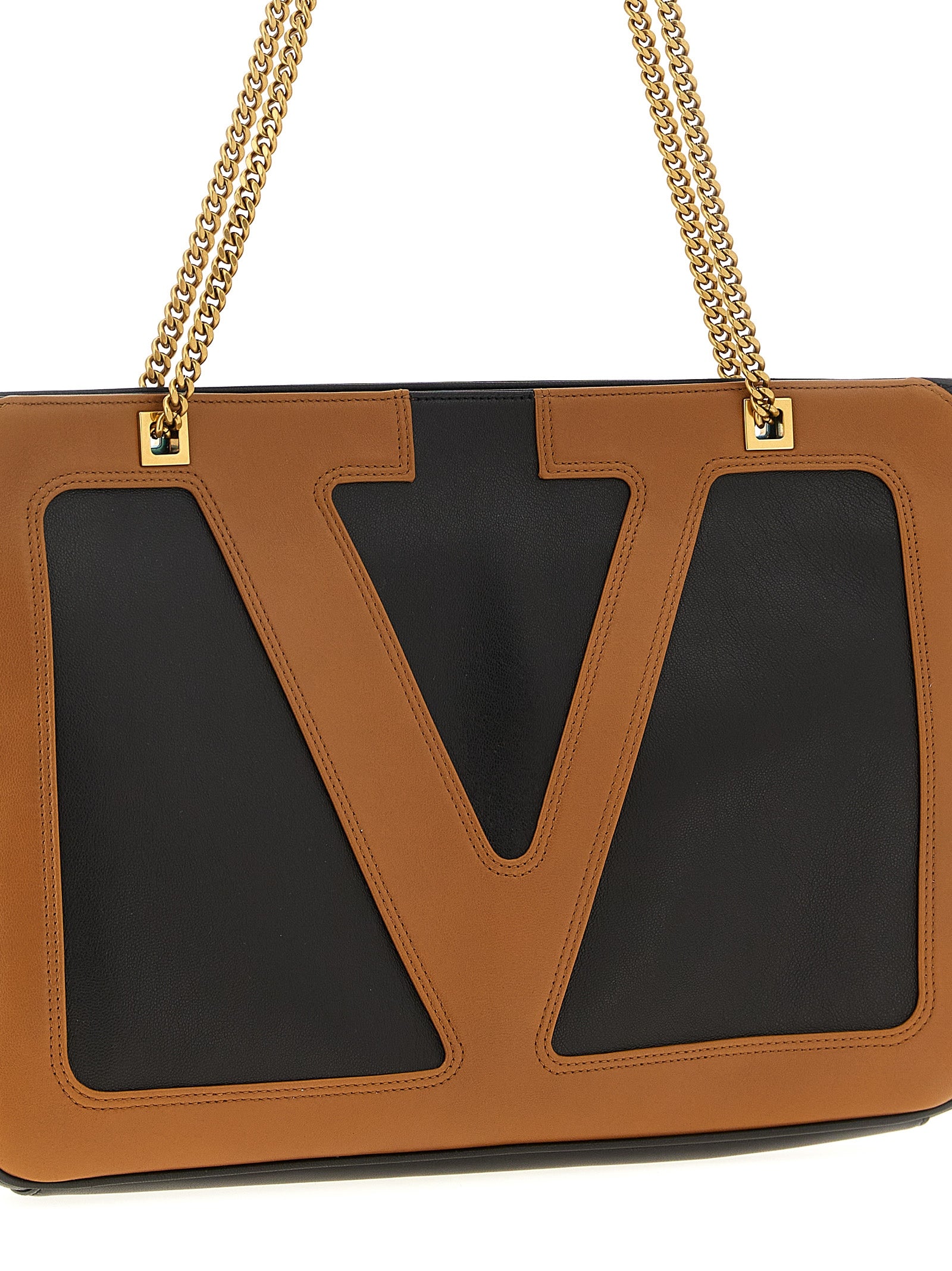 Valentino Garavani Viva Superstar midi shopping bag Brown Lamb Leather (ovis Aries) Tote