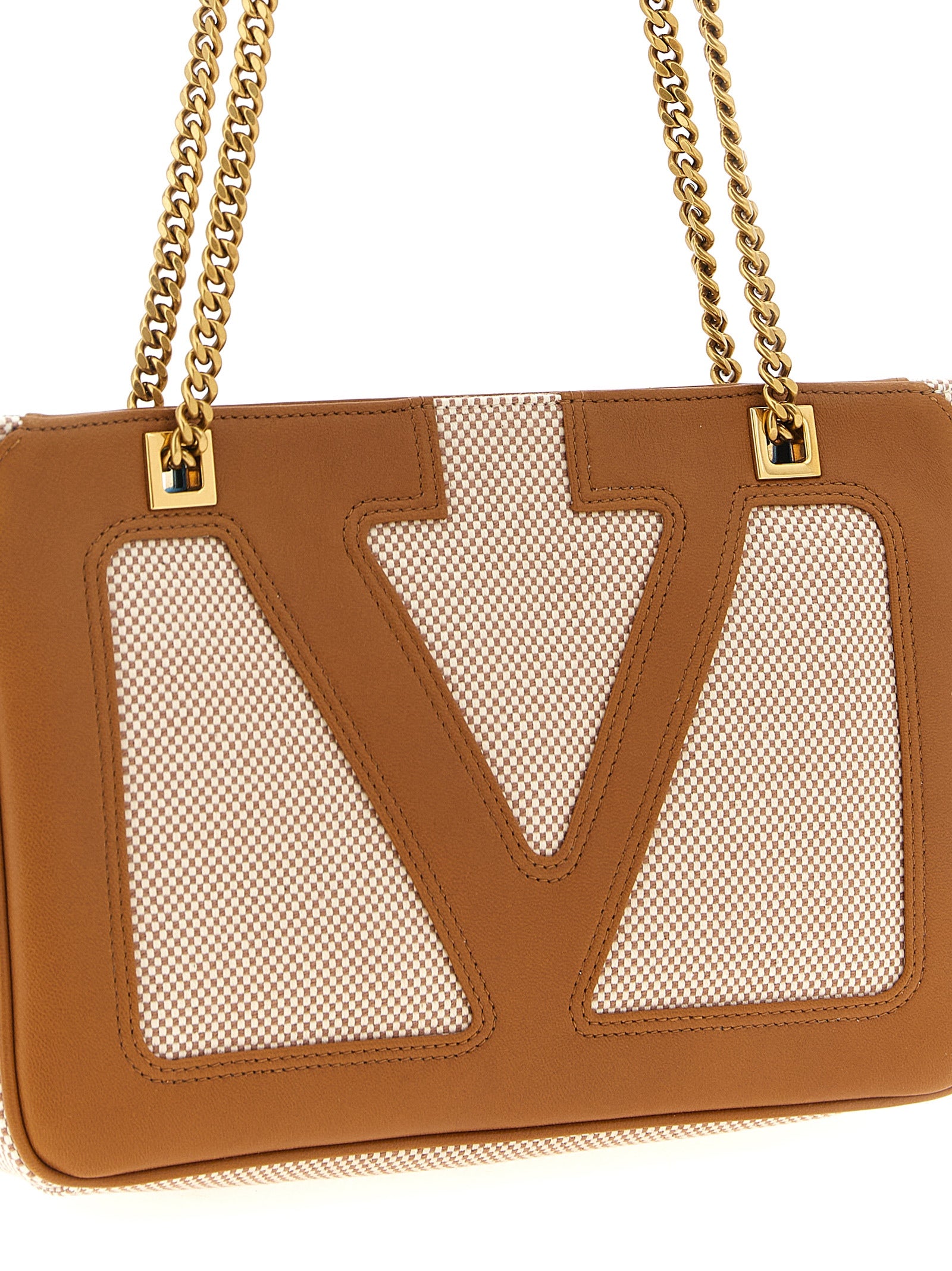 Valentino Garavani Viva Superstar shoulder bag Brown Cotton