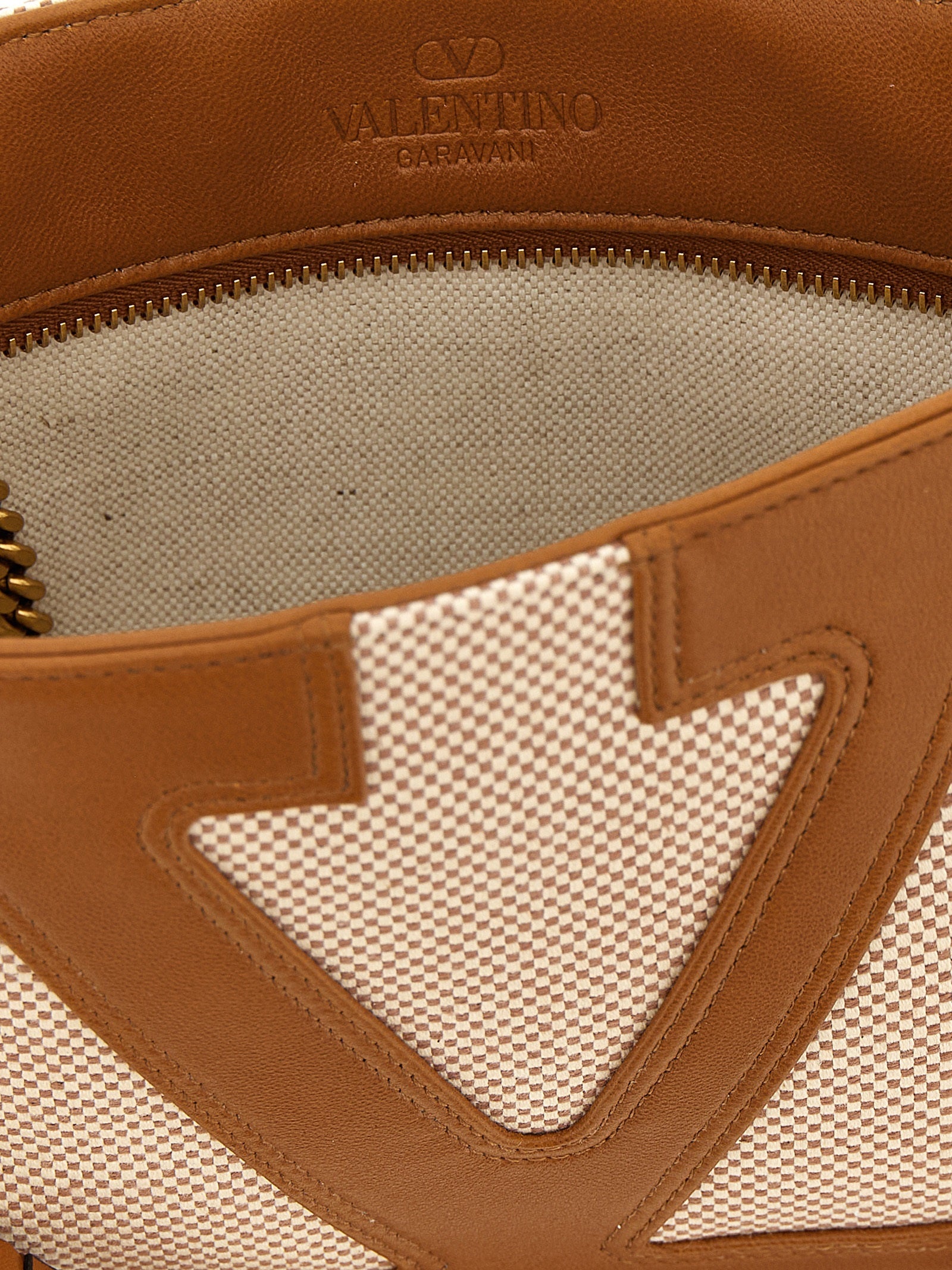 Valentino Garavani Viva Superstar shoulder bag Brown Cotton