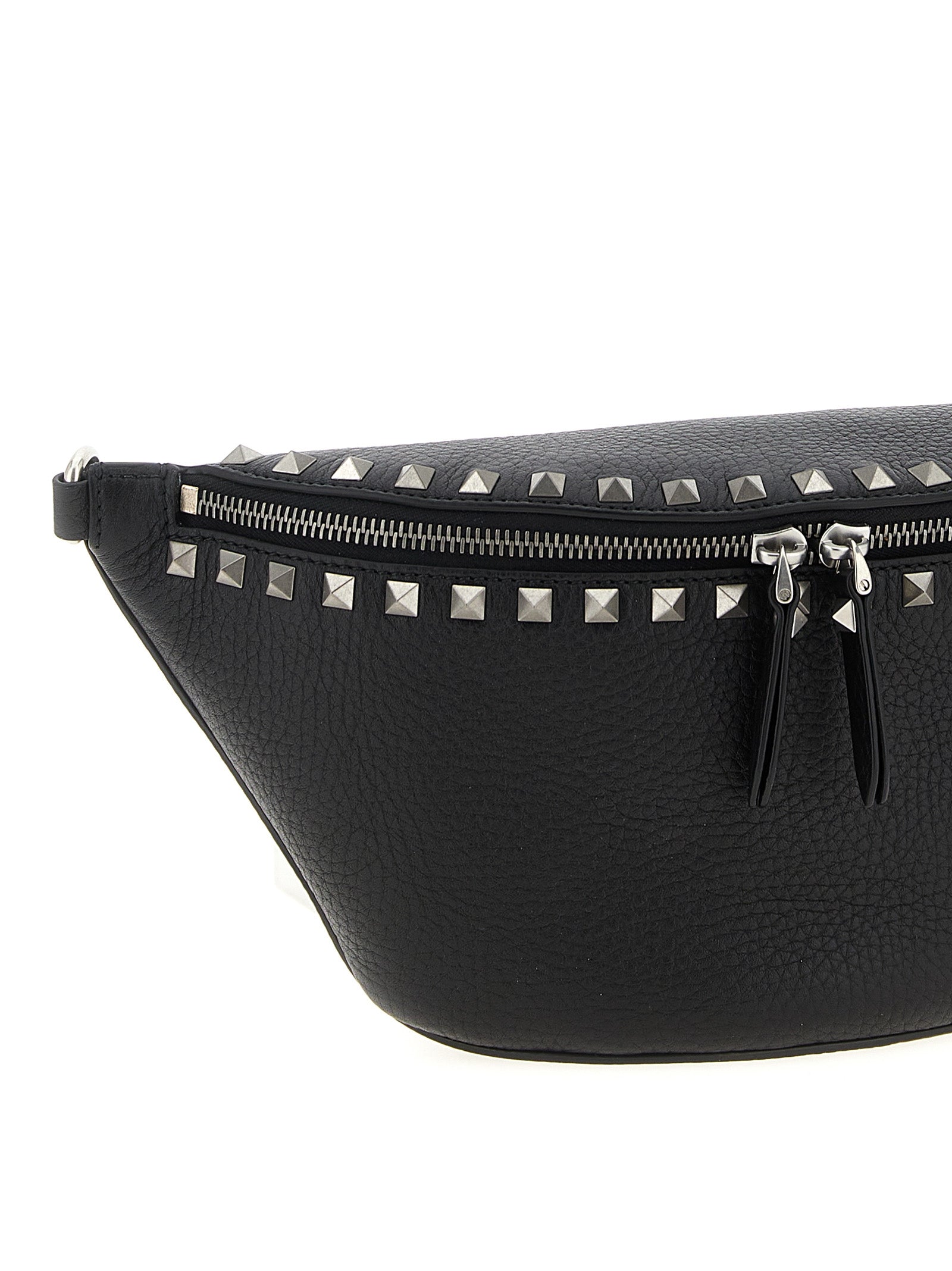 Valentino Garavani Rockstud belt bag Black Calfskin Leather (bos Taurus) Crossbody