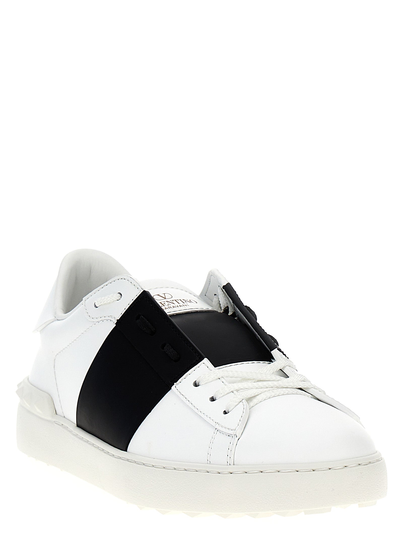 Valentino Garavani Open sneakers White/black Calfskin Leather (bos Taurus)