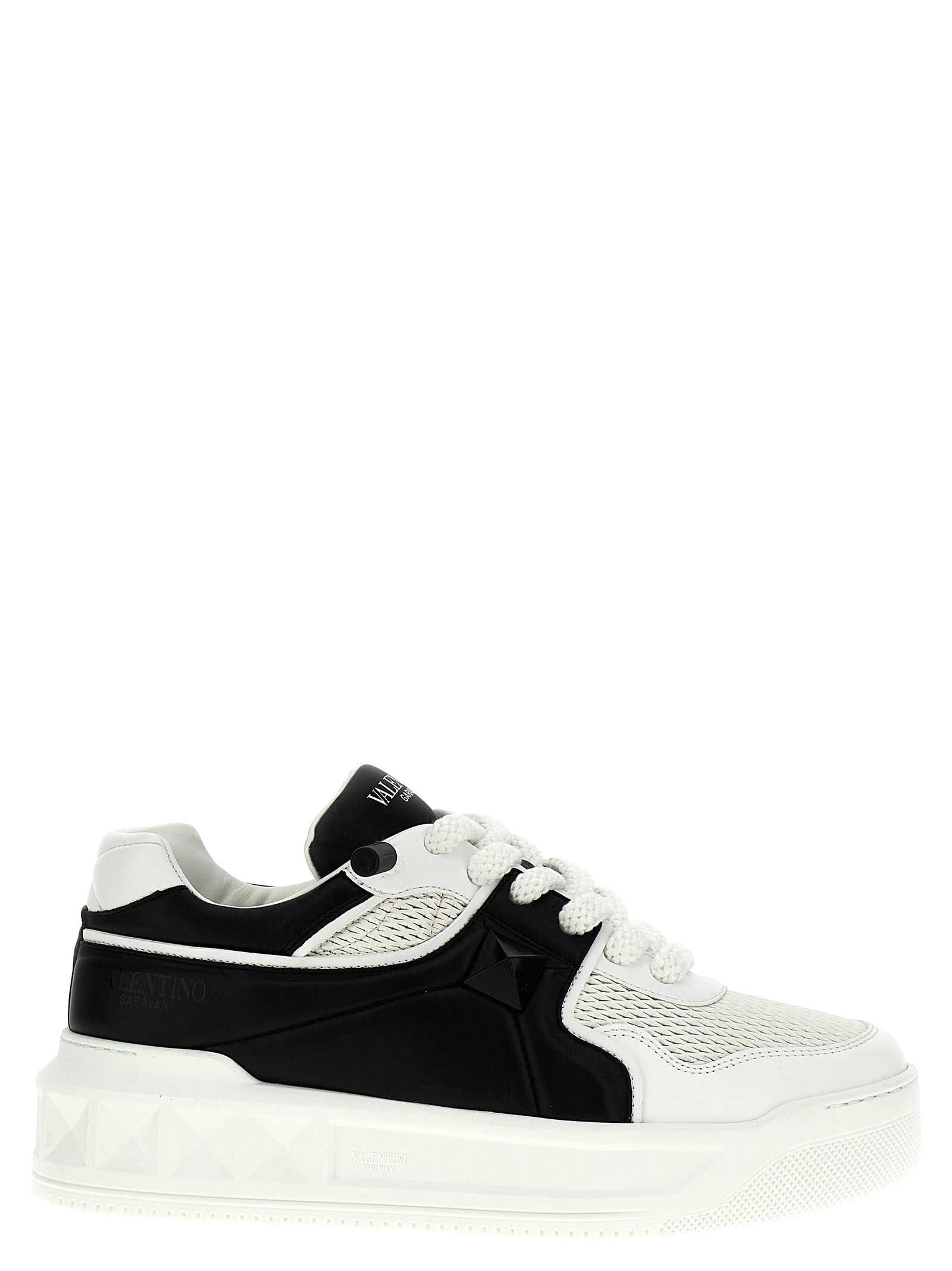 Valentino Garavani One Stud XL sneakers White/black Calfskin Leather (bos Taurus)