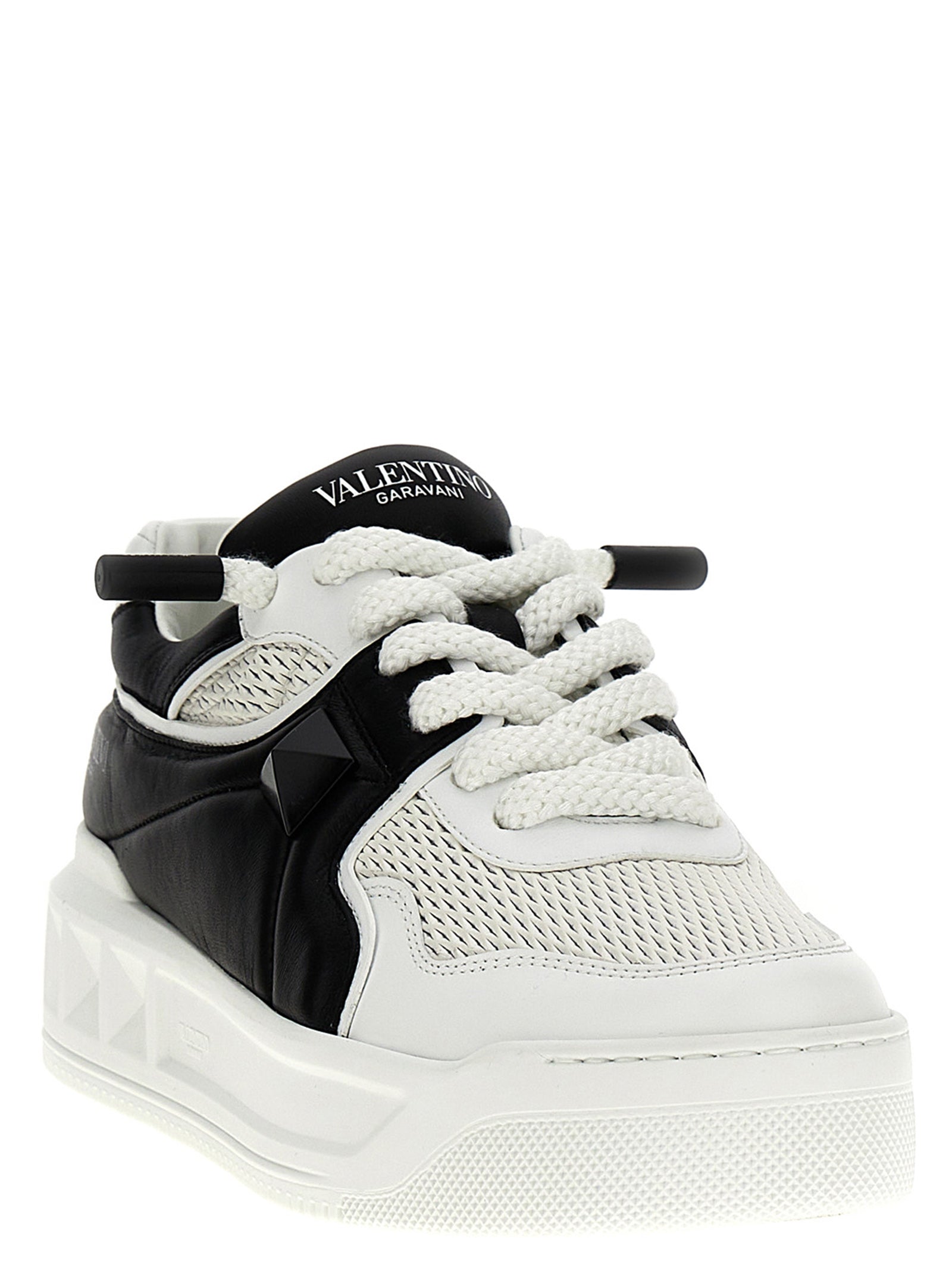 Valentino Garavani One Stud XL sneakers White/black Calfskin Leather (bos Taurus)
