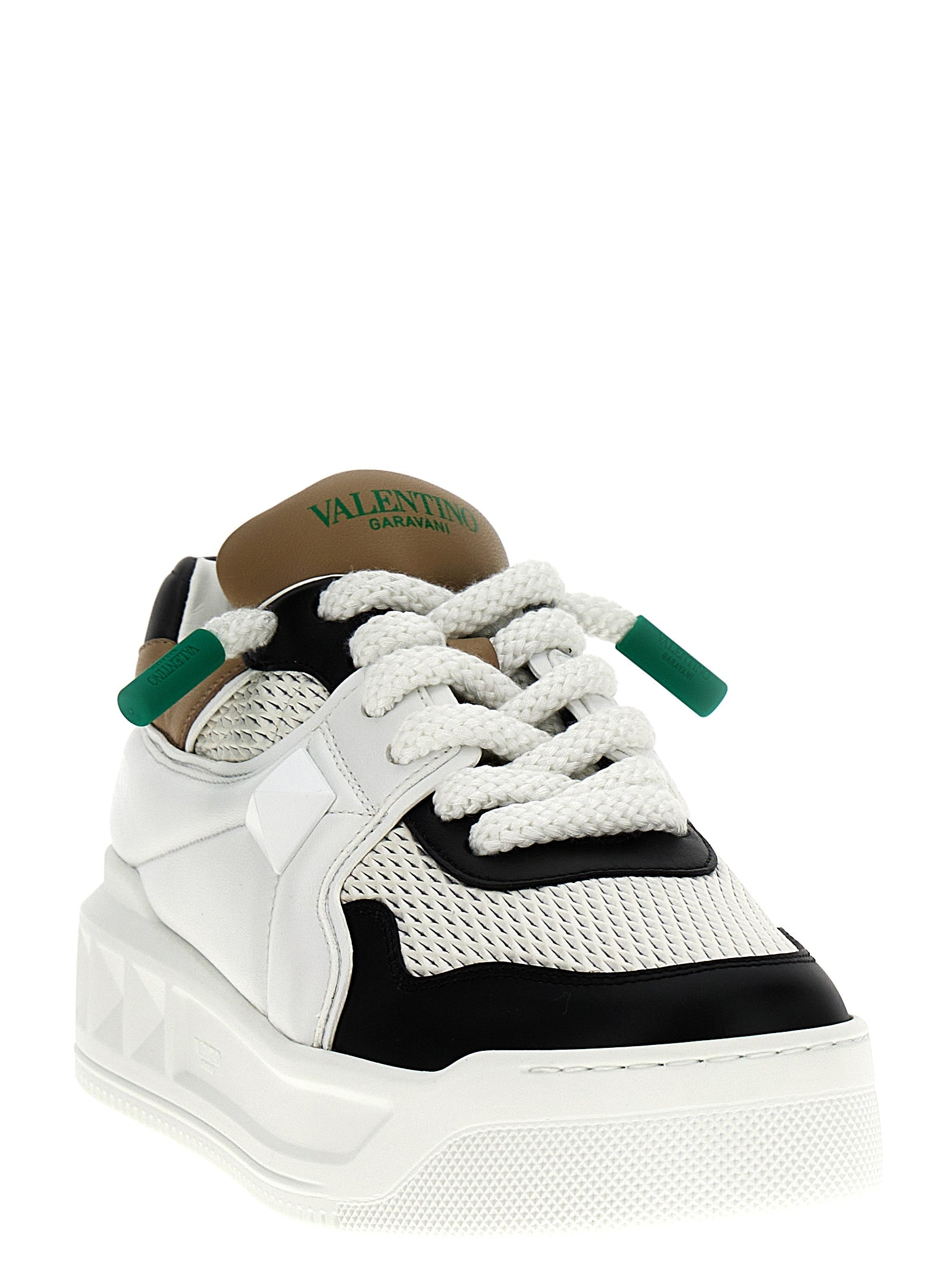 Valentino Garavani One Stud XL sneakers White/black Calfskin Leather (bos Taurus)