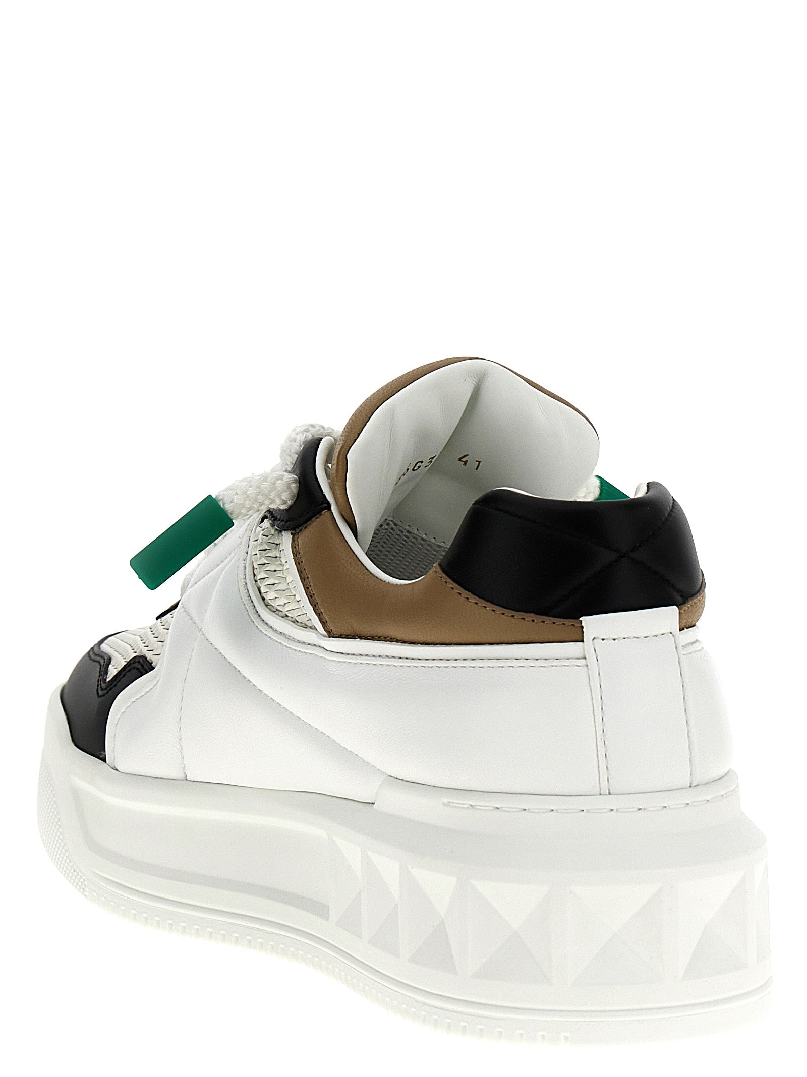 Valentino Garavani One Stud XL sneakers White/black Calfskin Leather (bos Taurus)