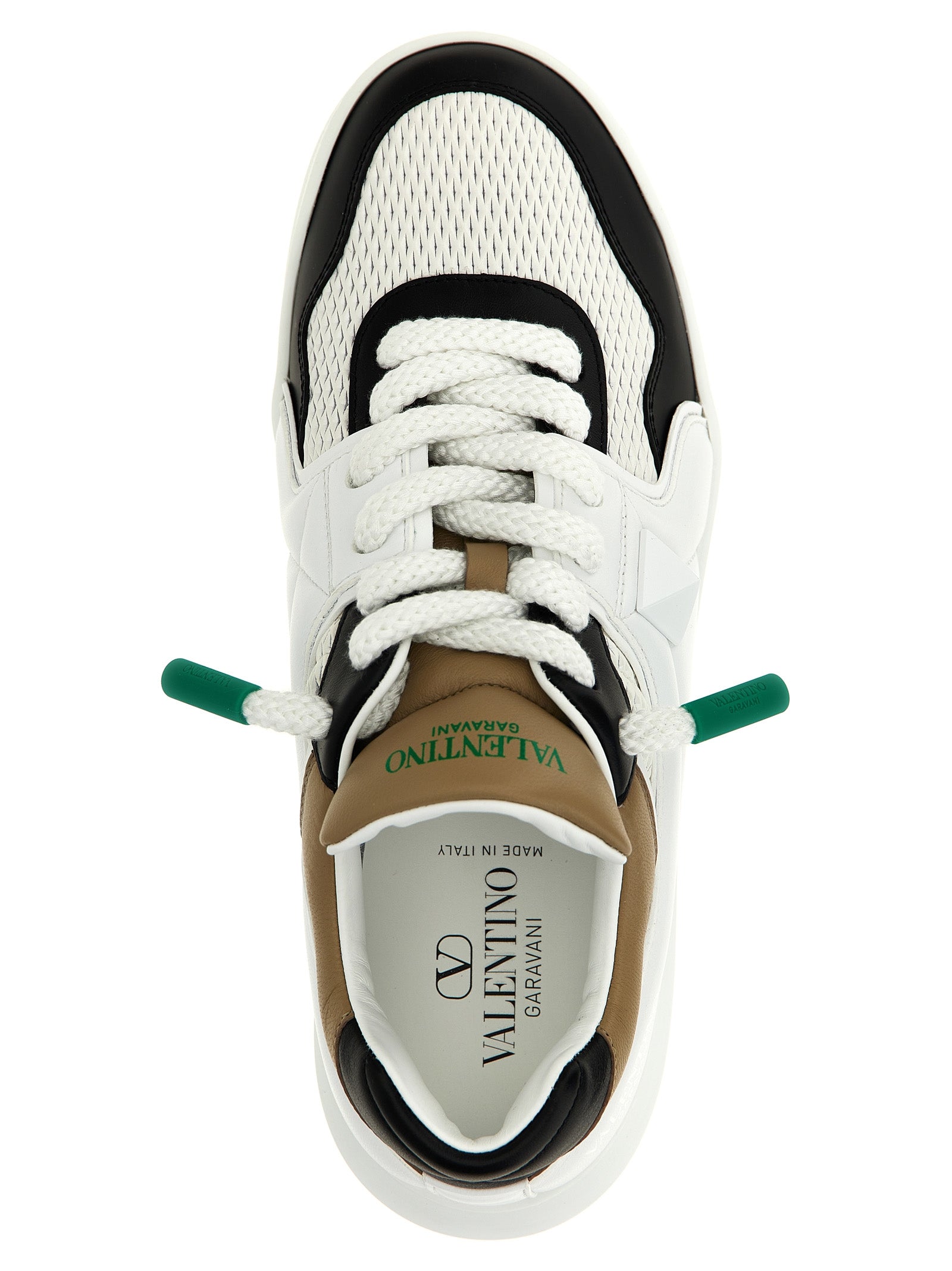 Valentino Garavani One Stud XL sneakers White/black Calfskin Leather (bos Taurus)