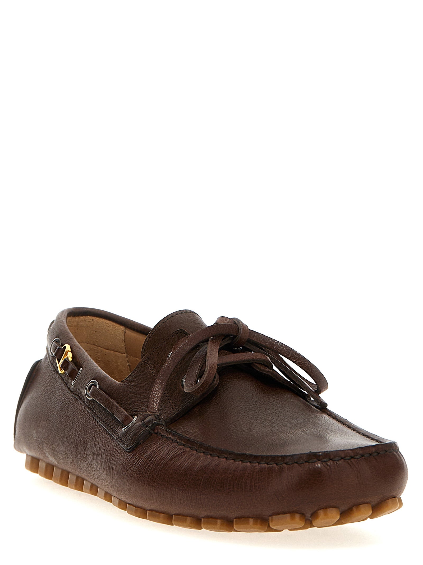 Valentino Garavani Driver Fastaway loafers Brown Buffalo Leather