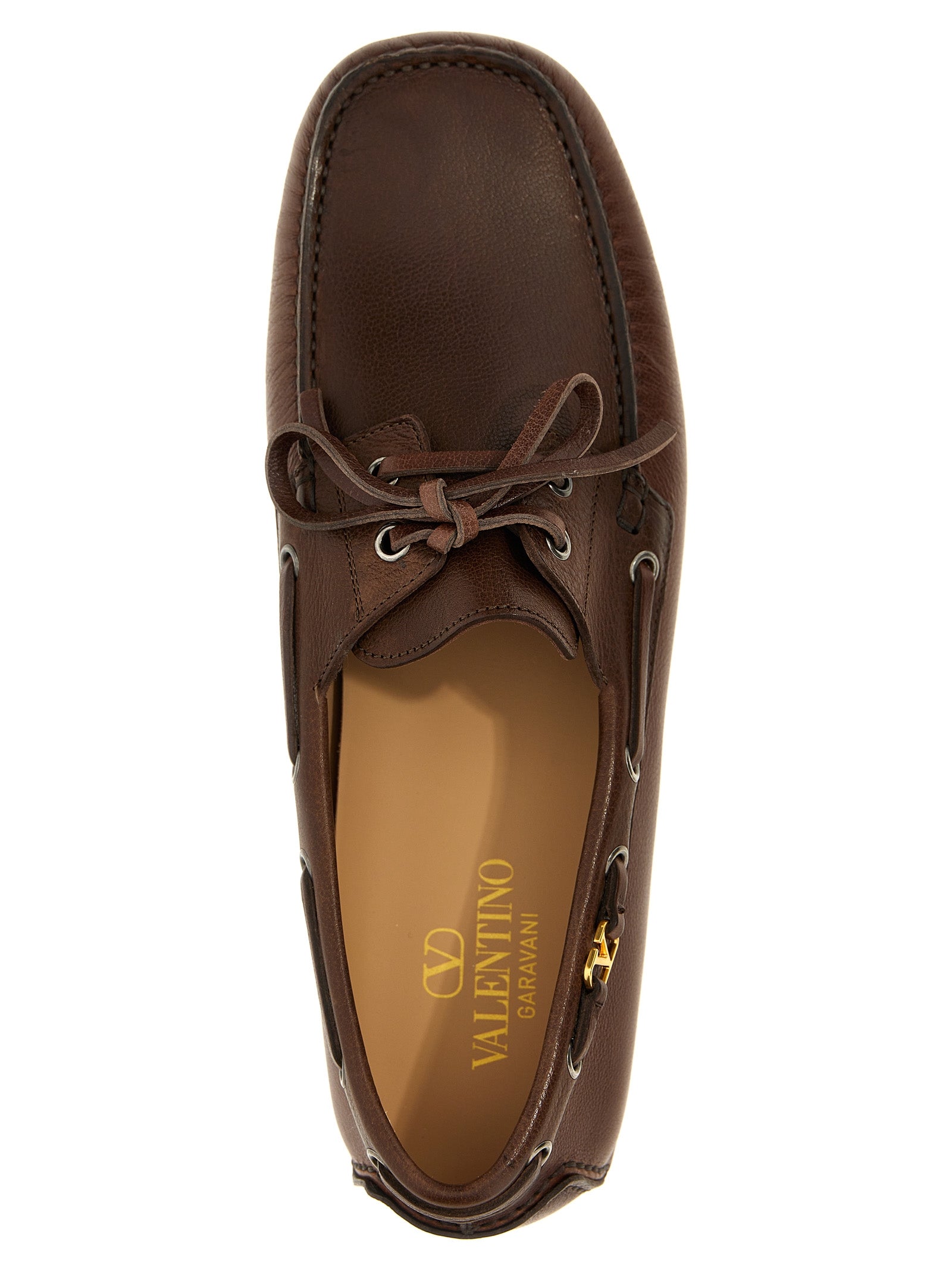 Valentino Garavani Driver Fastaway loafers Brown Buffalo Leather