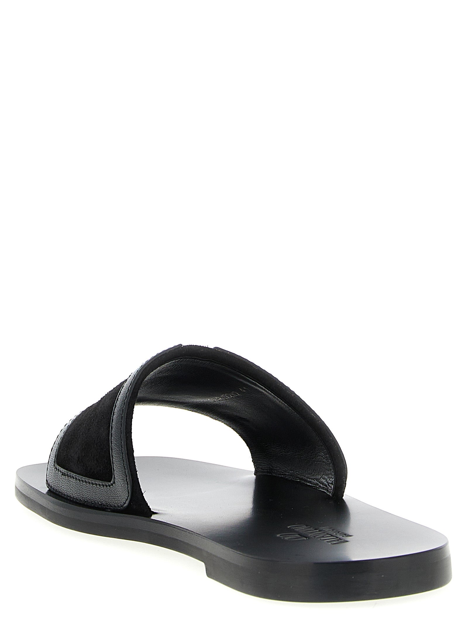 Valentino Garavani Viva Superstar slides Black Calfskin Leather (bos Taurus) Sandal