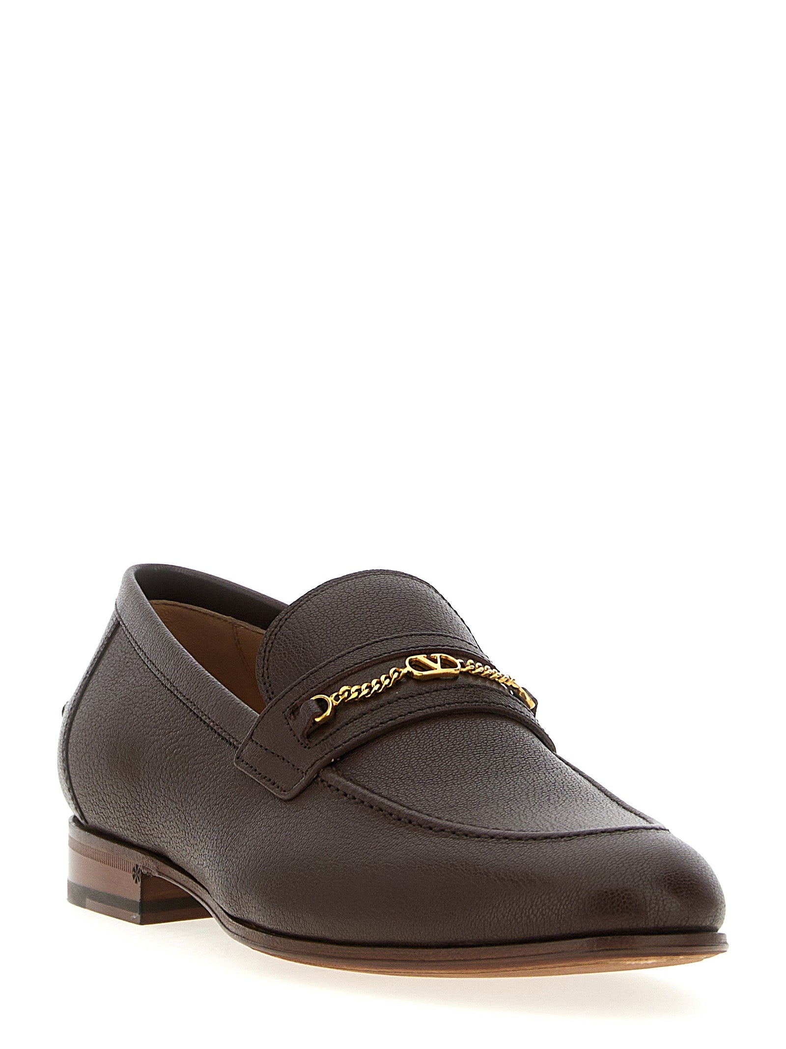 Valentino Garavani VLogo Signature loafers Brown Goat Leather