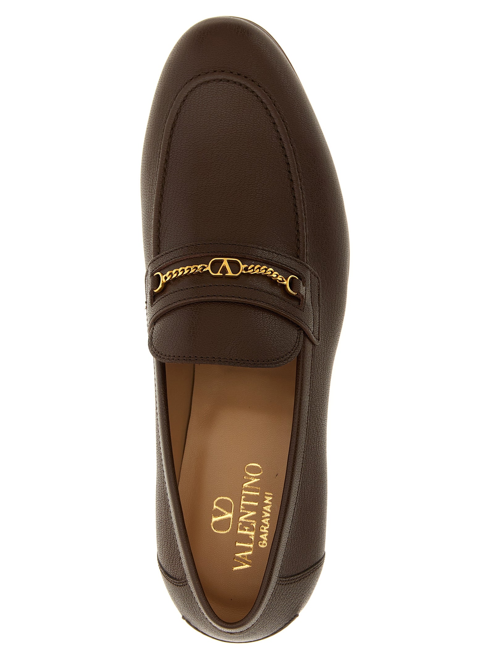 Valentino Garavani VLogo Signature loafers Brown Goat Leather