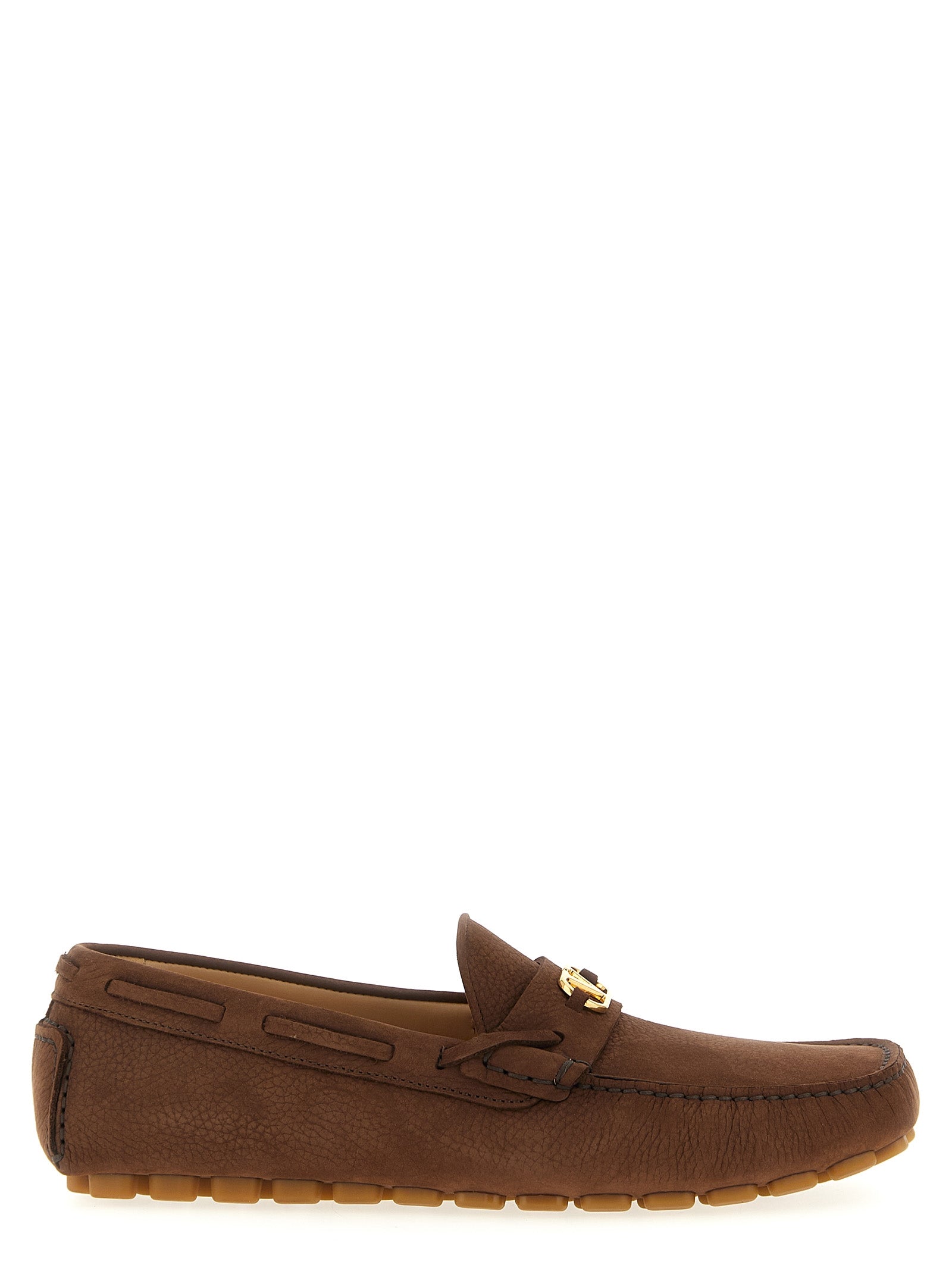 Valentino Garavani Driver Fastaway loafers Brown Calfskin Leather (bos Taurus)