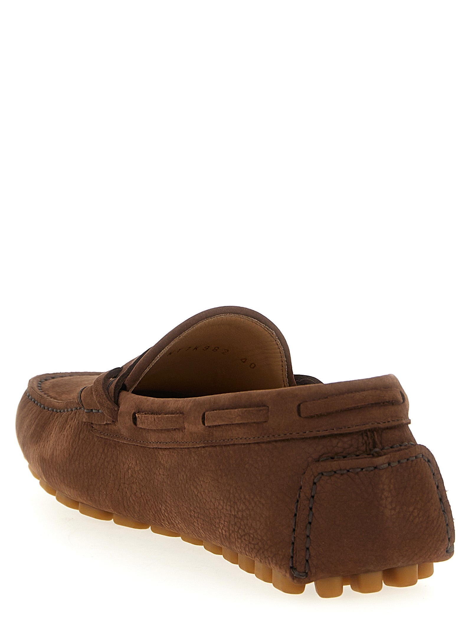 Valentino Garavani Driver Fastaway loafers Brown Calfskin Leather (bos Taurus)