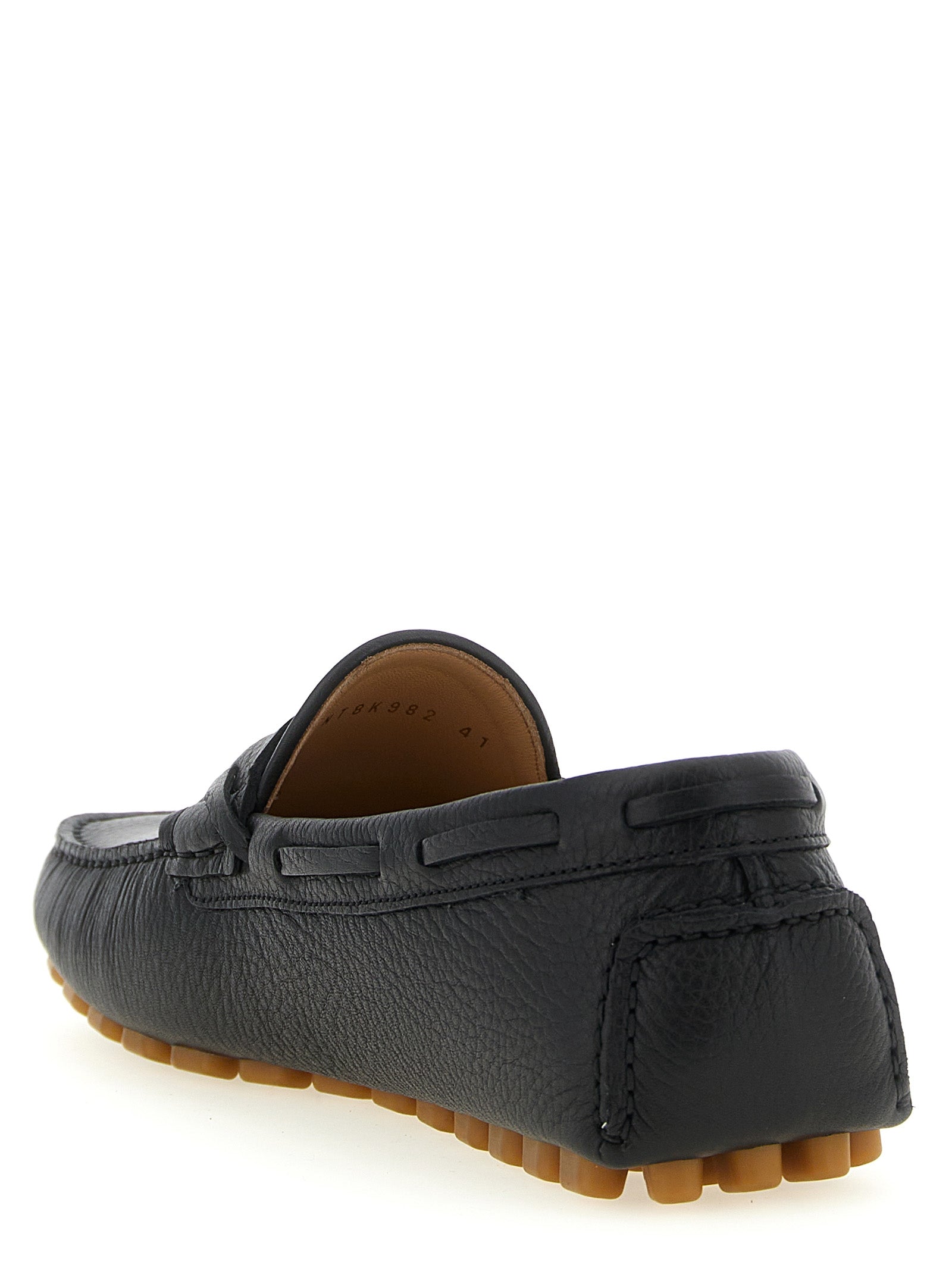 Valentino Garavani Driver Fastaway loafers Black Calfskin Leather (bos Taurus)