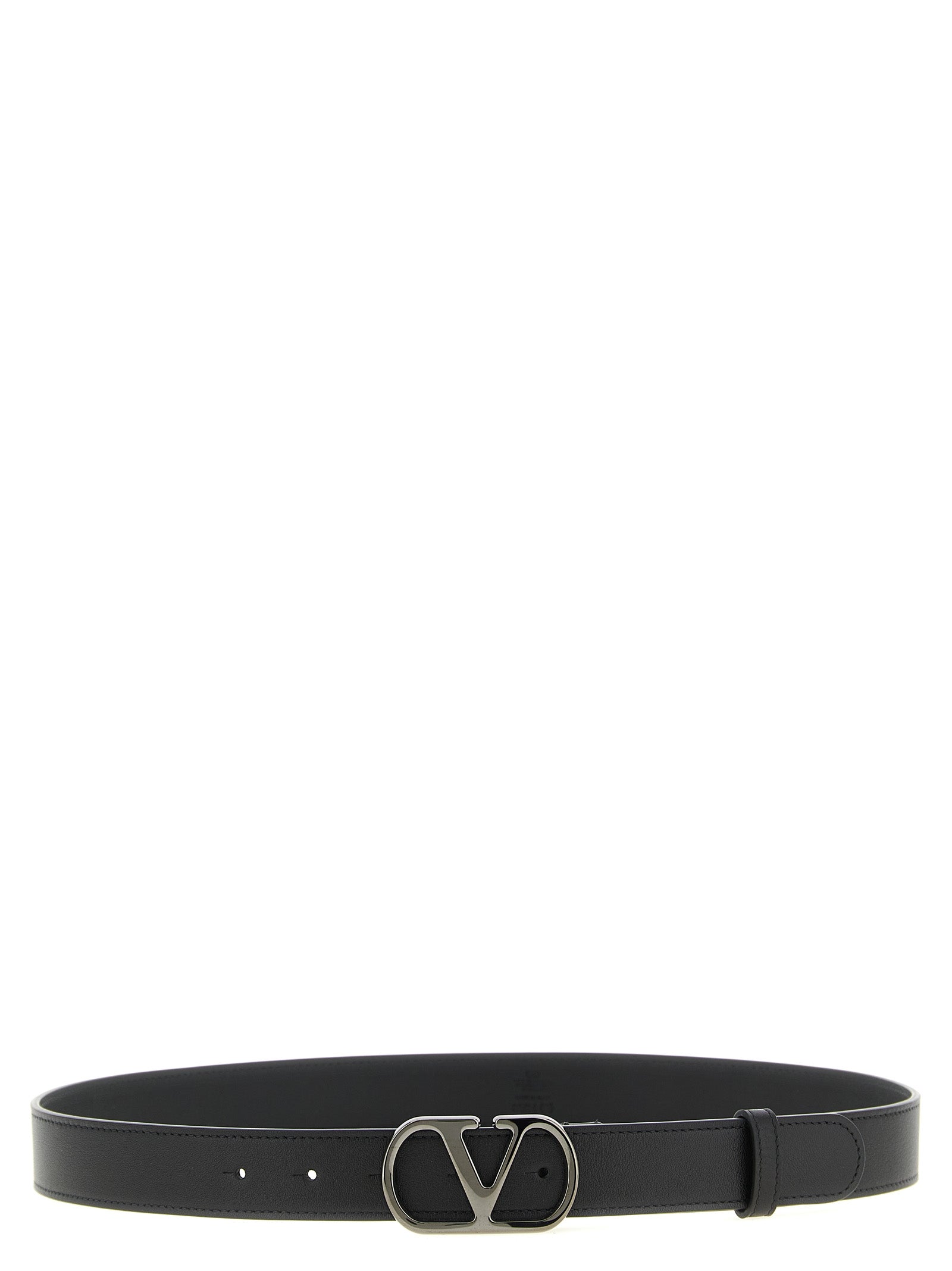 Valentino Garavani VLogo Signature belt Black Calfskin Leather (bos Taurus)