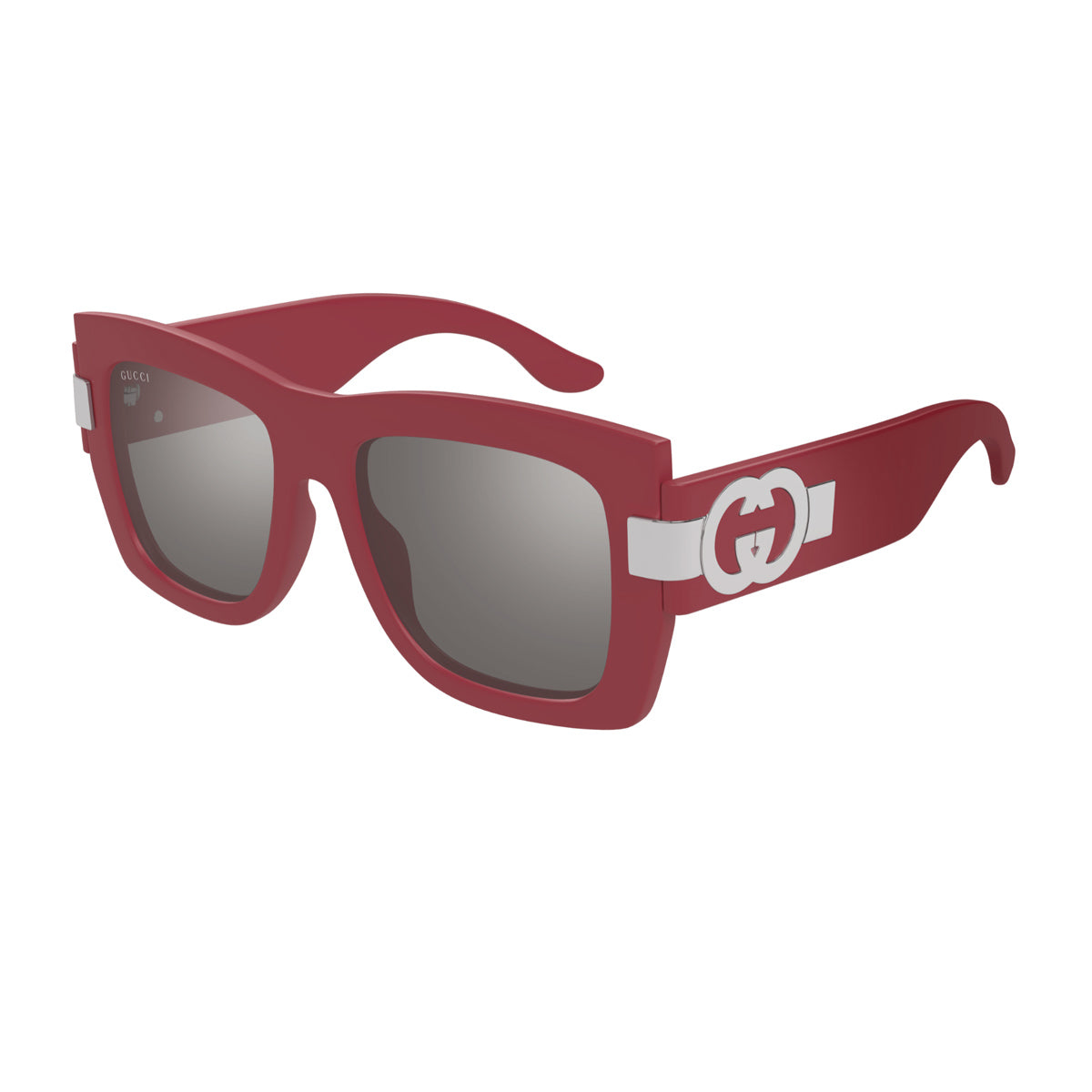 Gucci GG1688S Linea GG Logo 003 Red Grey Rosso Acetate Occhiali Da Sole