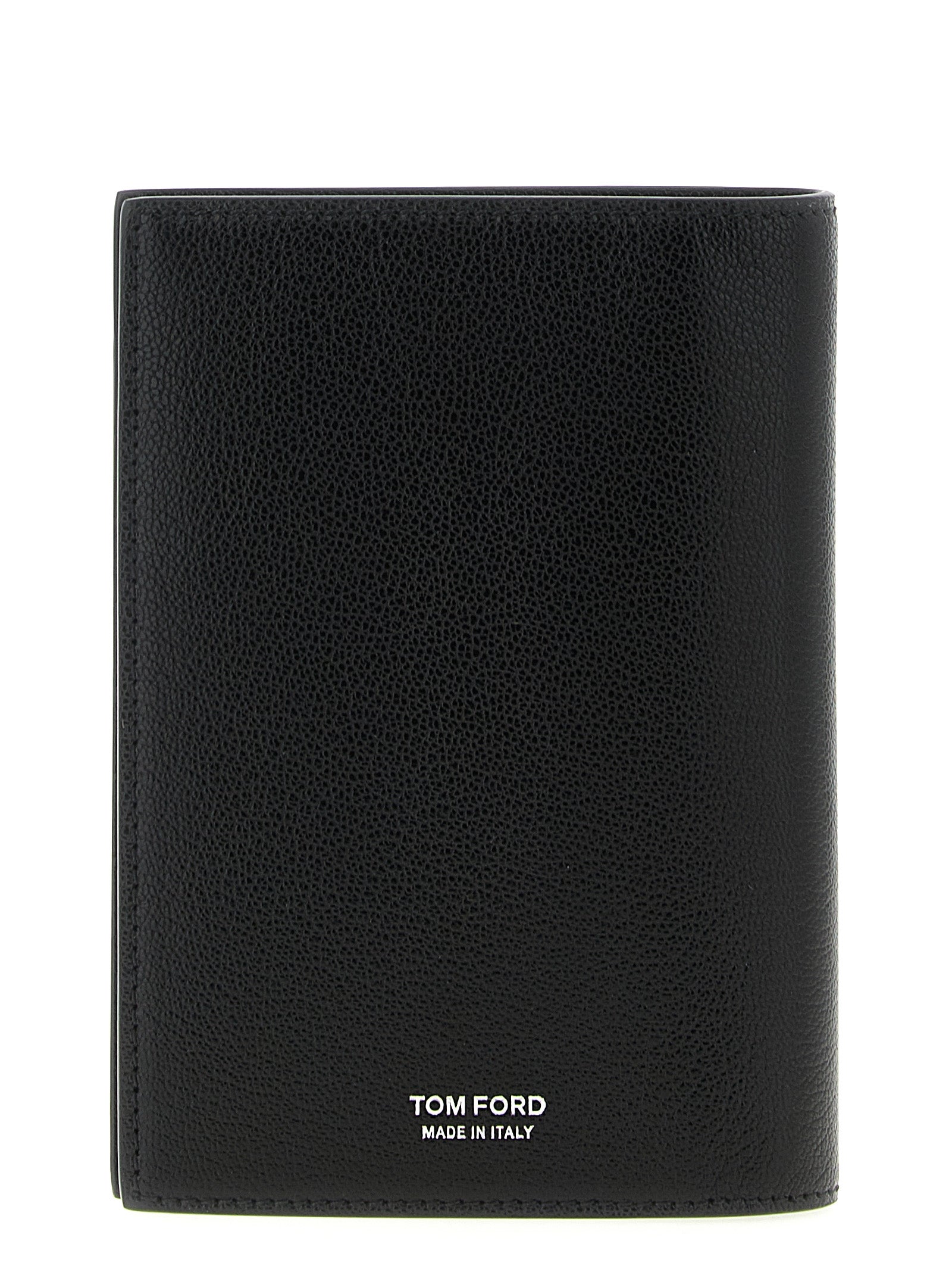 T Line passport holder Black Goat Leather Wallets, Card Holders
