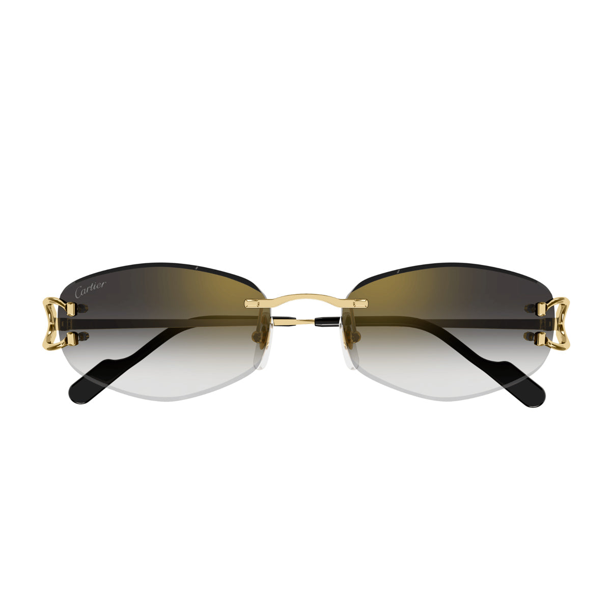 Cartier CT0467S Signature C De 001 Gold Grey Oro Metal Occhiali Da Sole