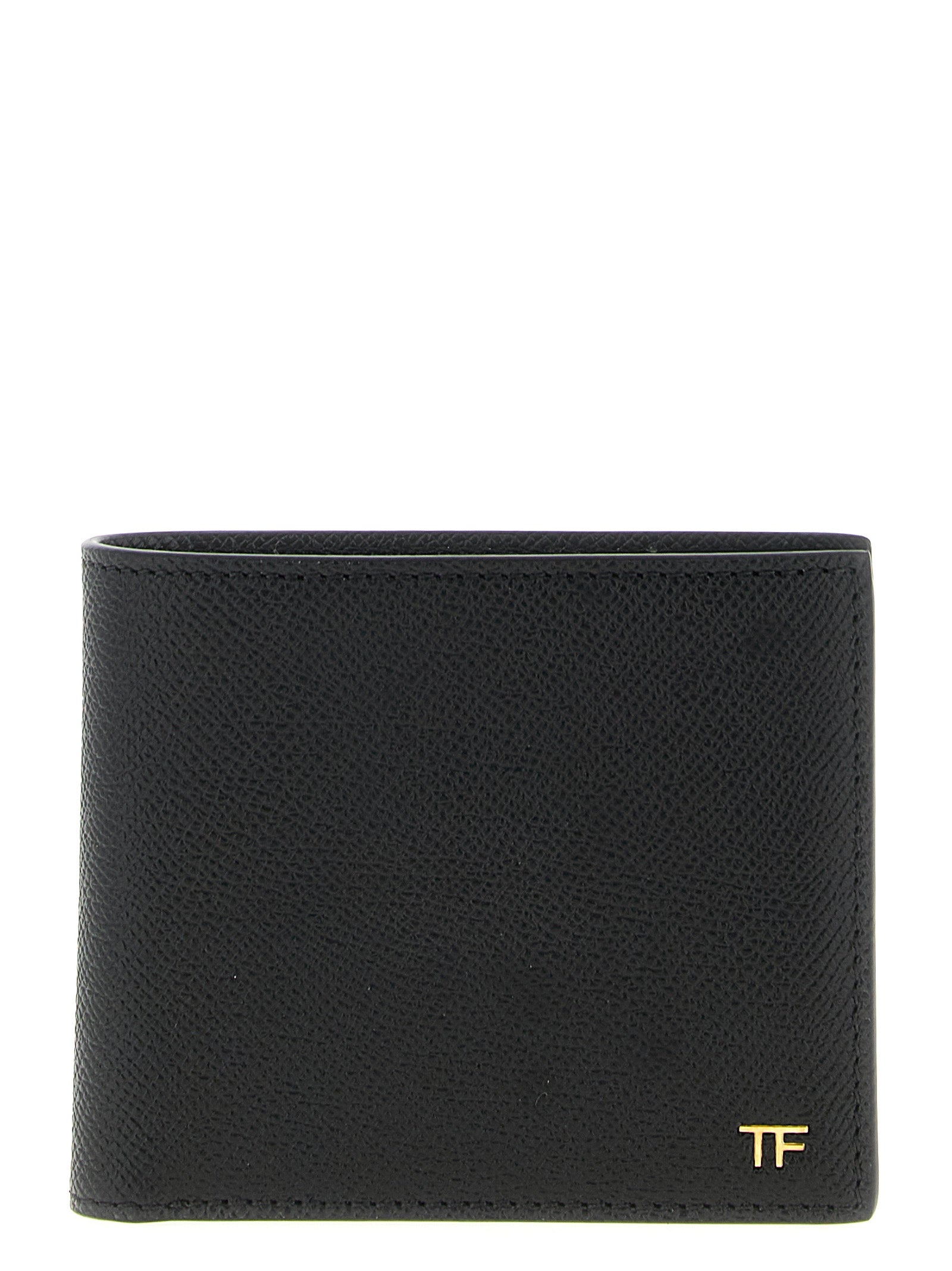 Bifold wallet Black Calfskin Leather (bos Taurus) Wallets, Card Holders