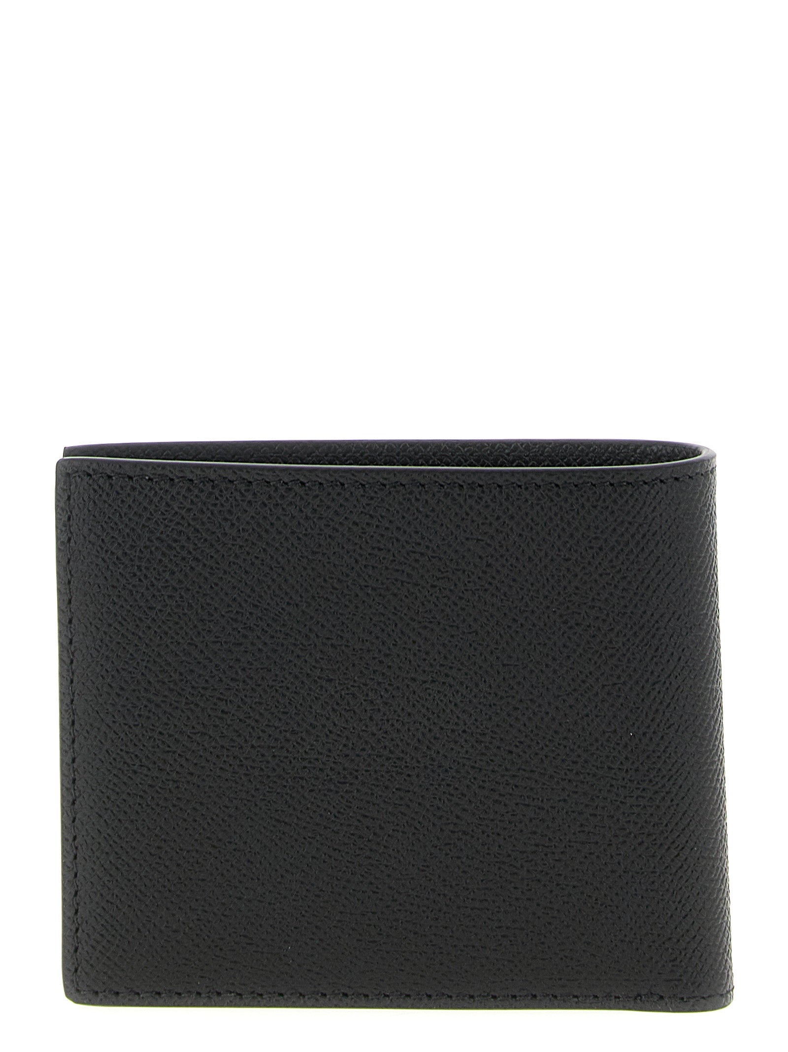 Bifold wallet Black Calfskin Leather (bos Taurus) Wallets, Card Holders
