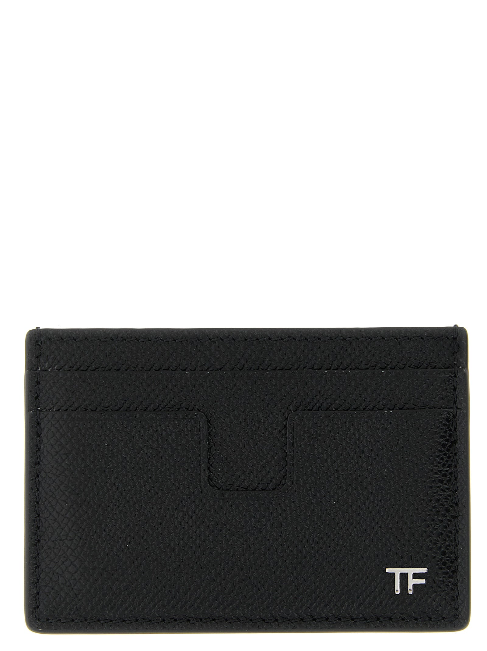 Leather card holder Black Calfskin (bos Taurus) Wallets, Holders