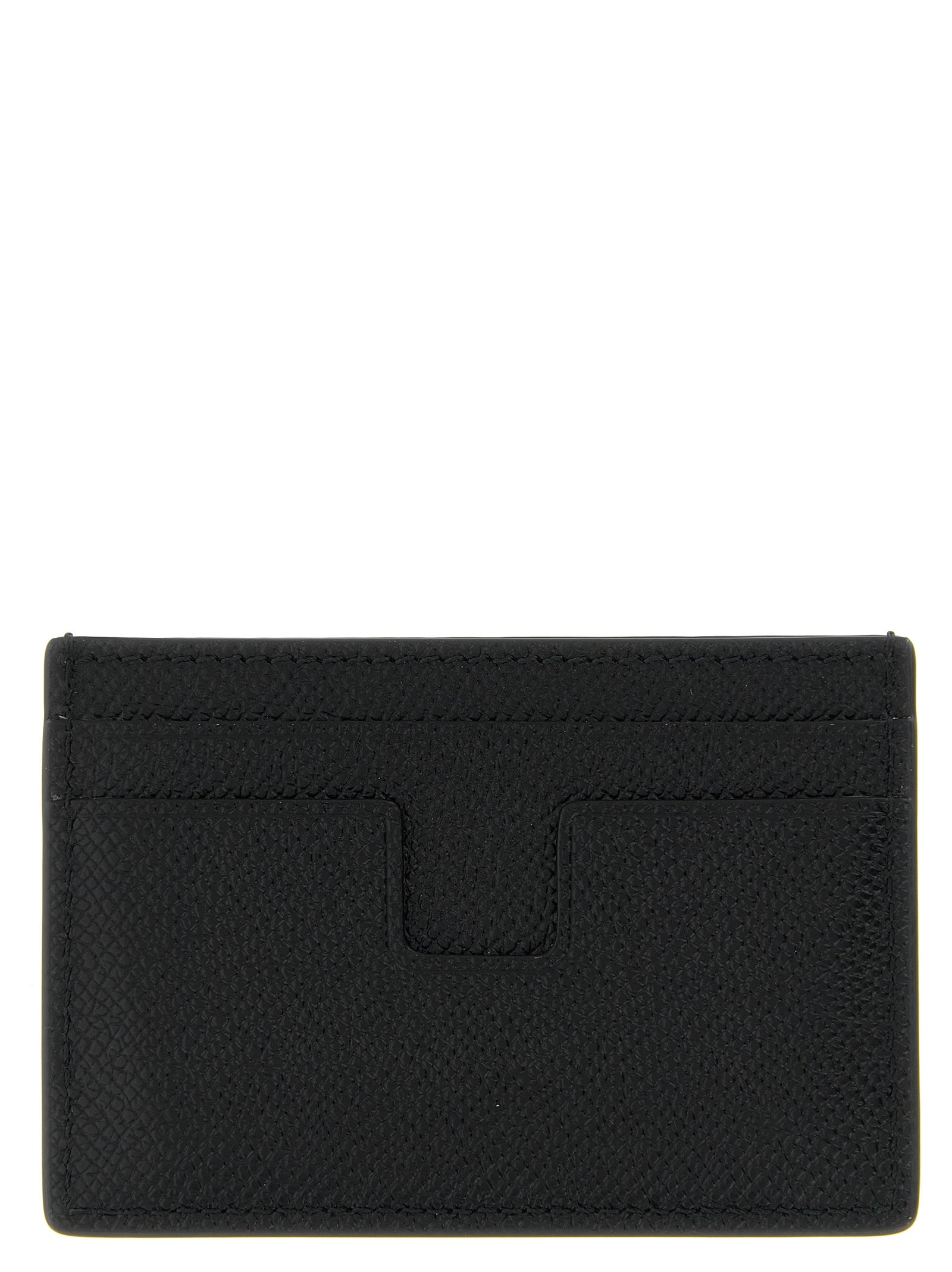 Leather card holder Black Calfskin (bos Taurus) Wallets, Holders