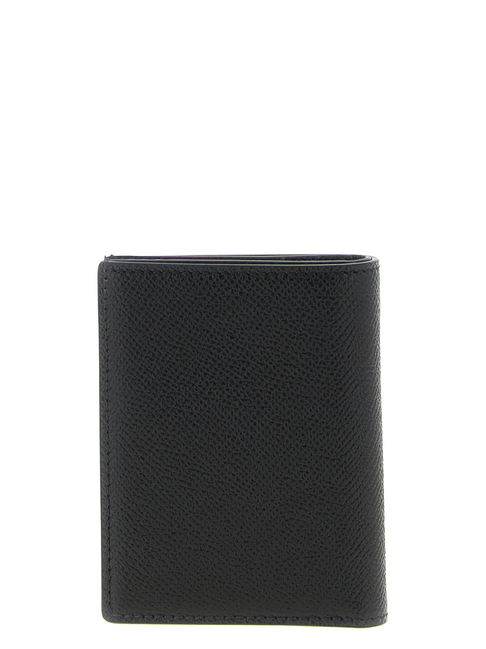 Foldable card holder Black Calfskin Leather (bos Taurus) Wallets, Holders