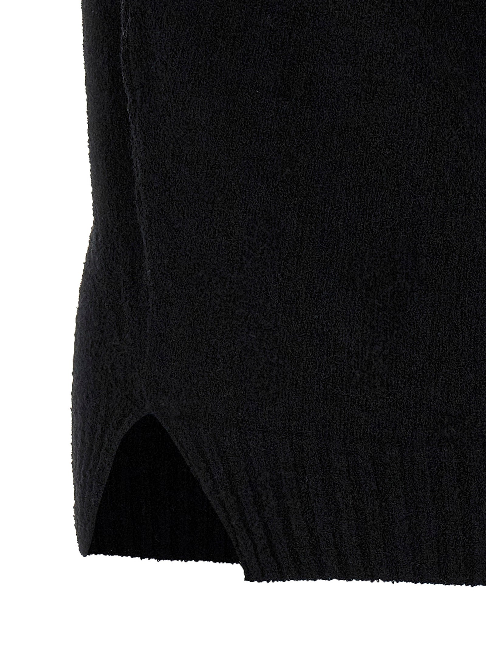 Bouclé cotton polo shirt Black