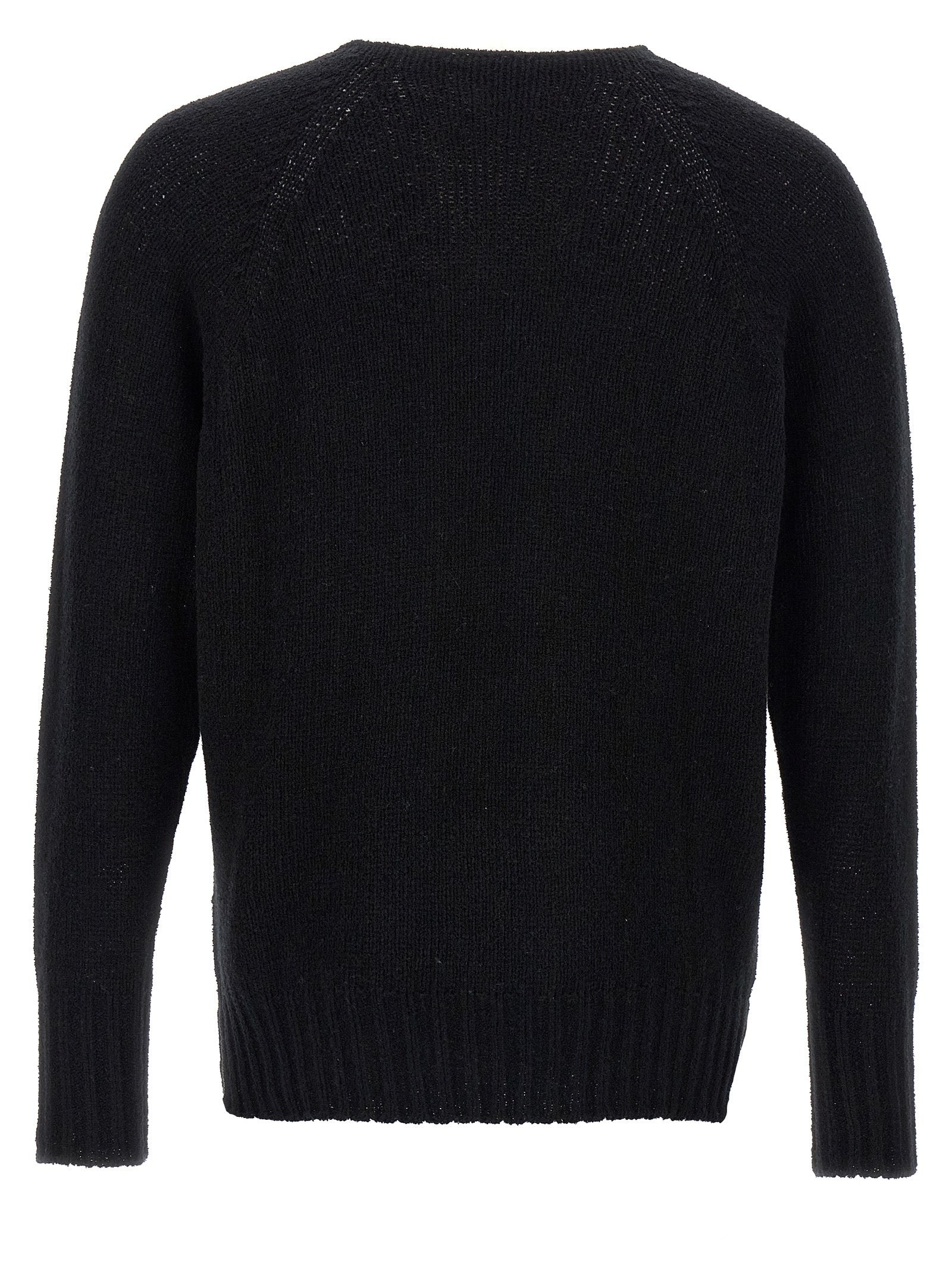 Bouclé sweater Black Cotton Sweater, Cardigans