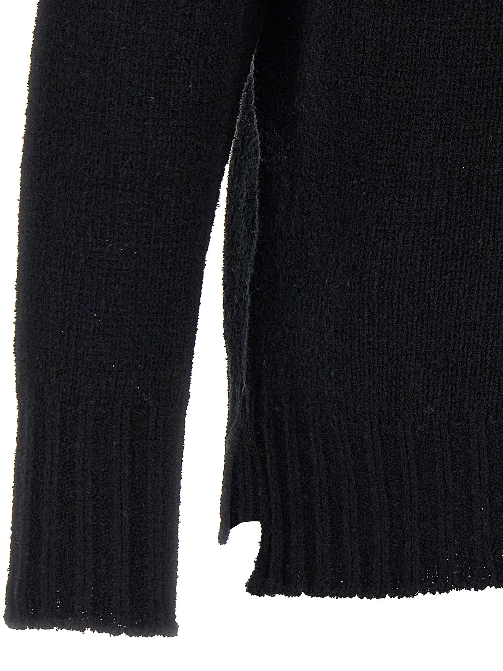 Bouclé sweater Black Cotton Sweater, Cardigans
