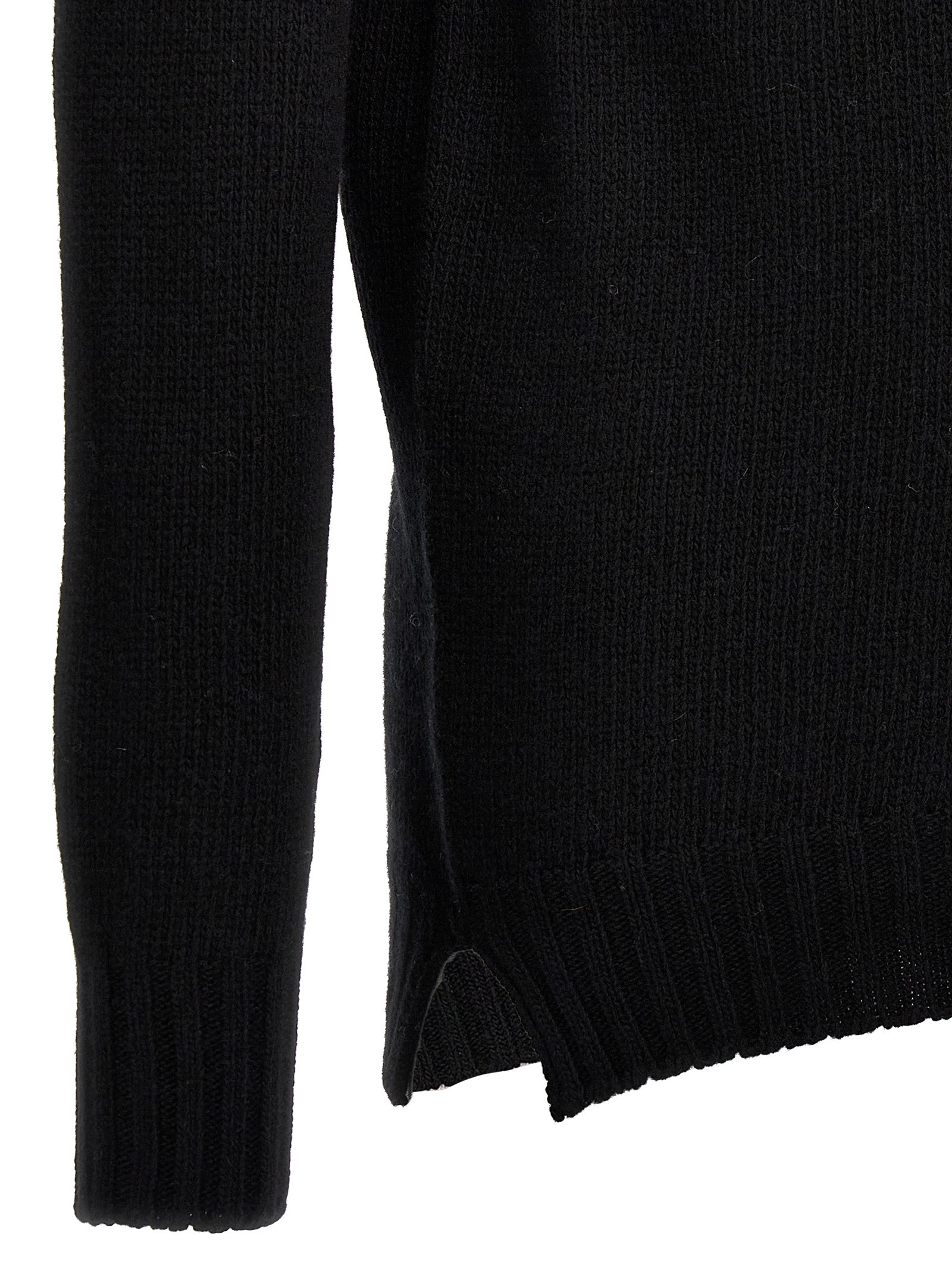 Cashmere sweater Black Virgin Wool Cachemire Sweater, Cardigans