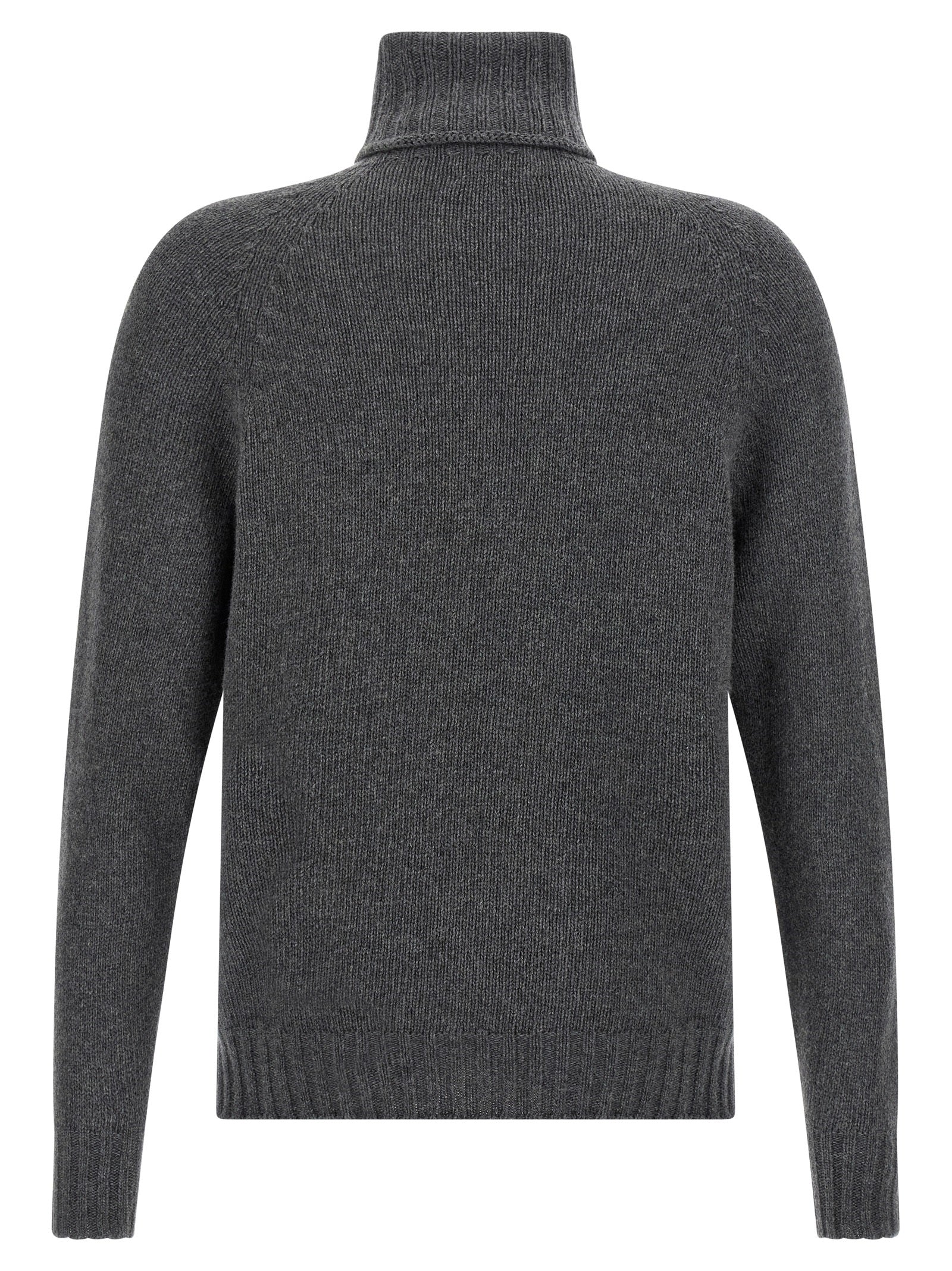 High neck sweater Gray Virgin Wool Cachemire Sweater, Cardigans
