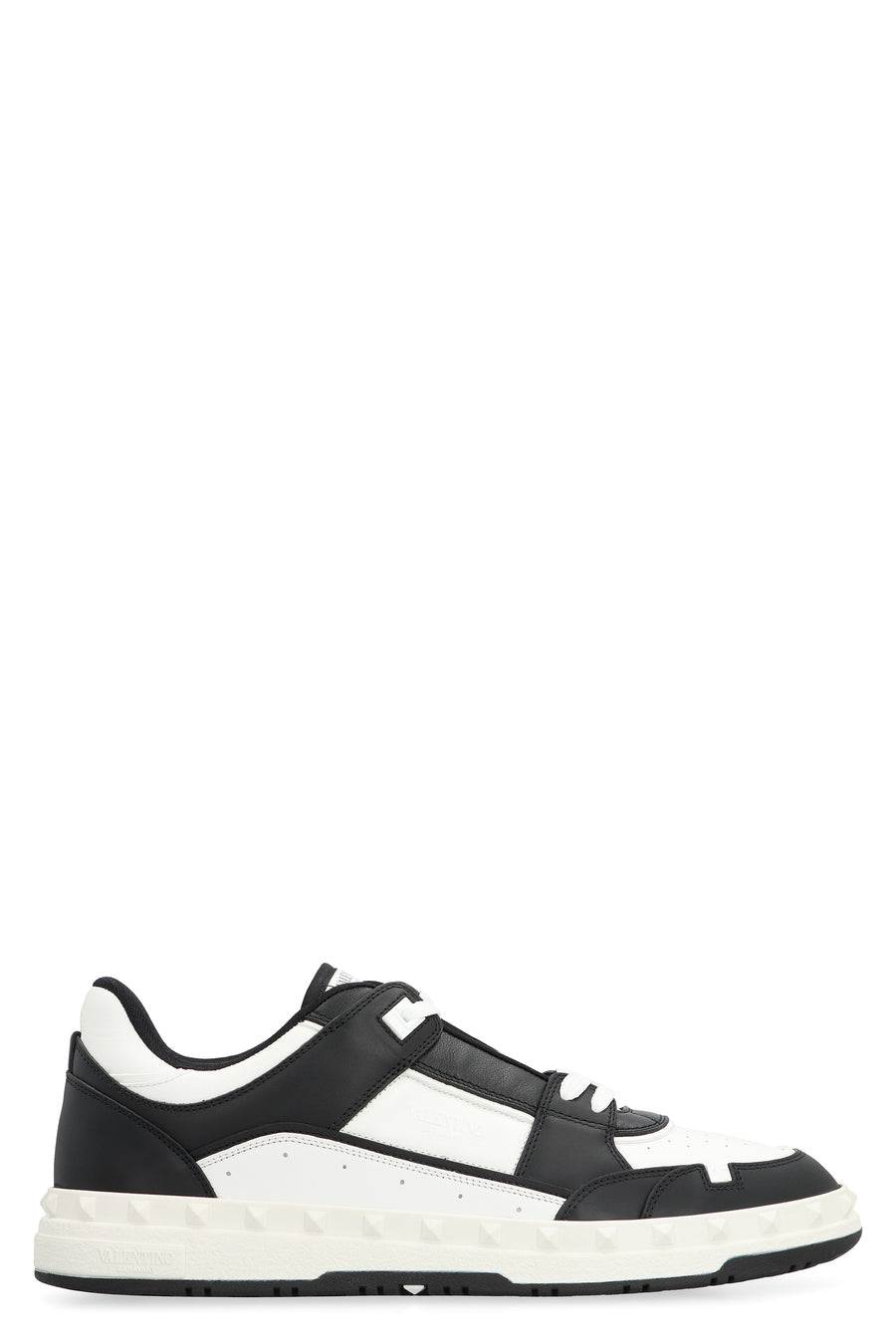 Low-Top Sneakers Freedots Leather Black-white/white-black/white-black/b-n Calf Trainers