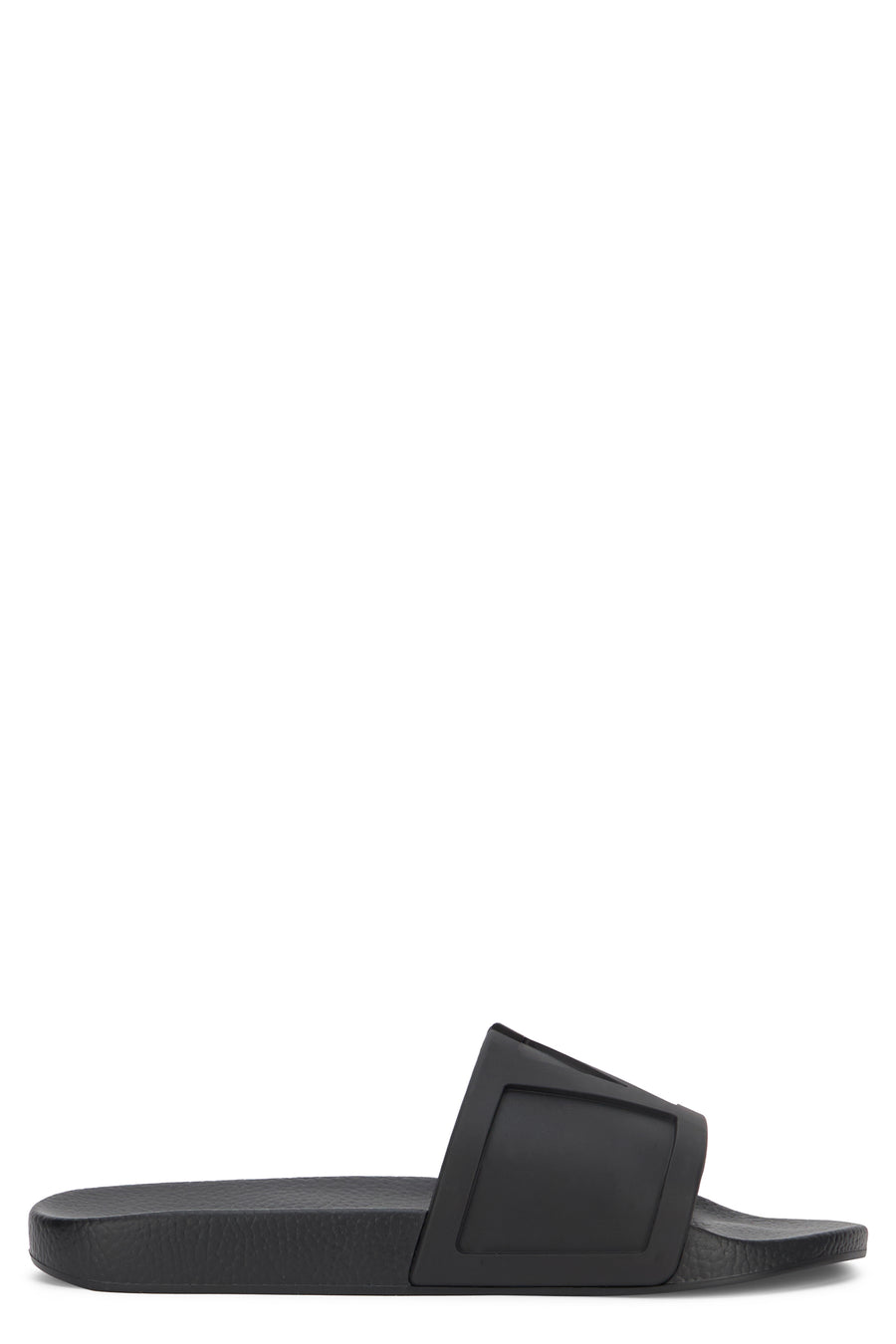 Rubber Logo Slides Black Flip Flops &