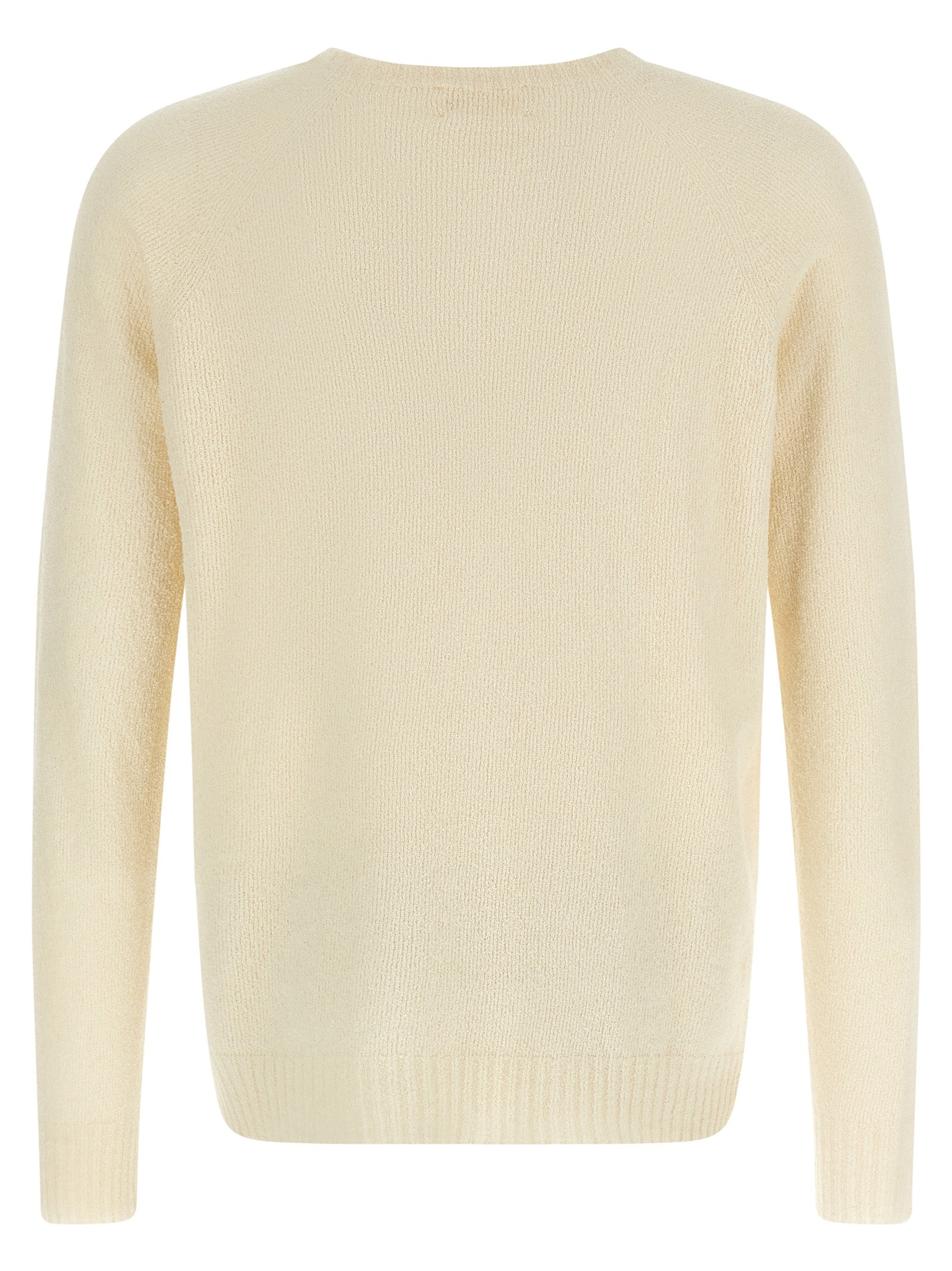 Spongy effect sweater Beige Cotton Sweater, Cardigans