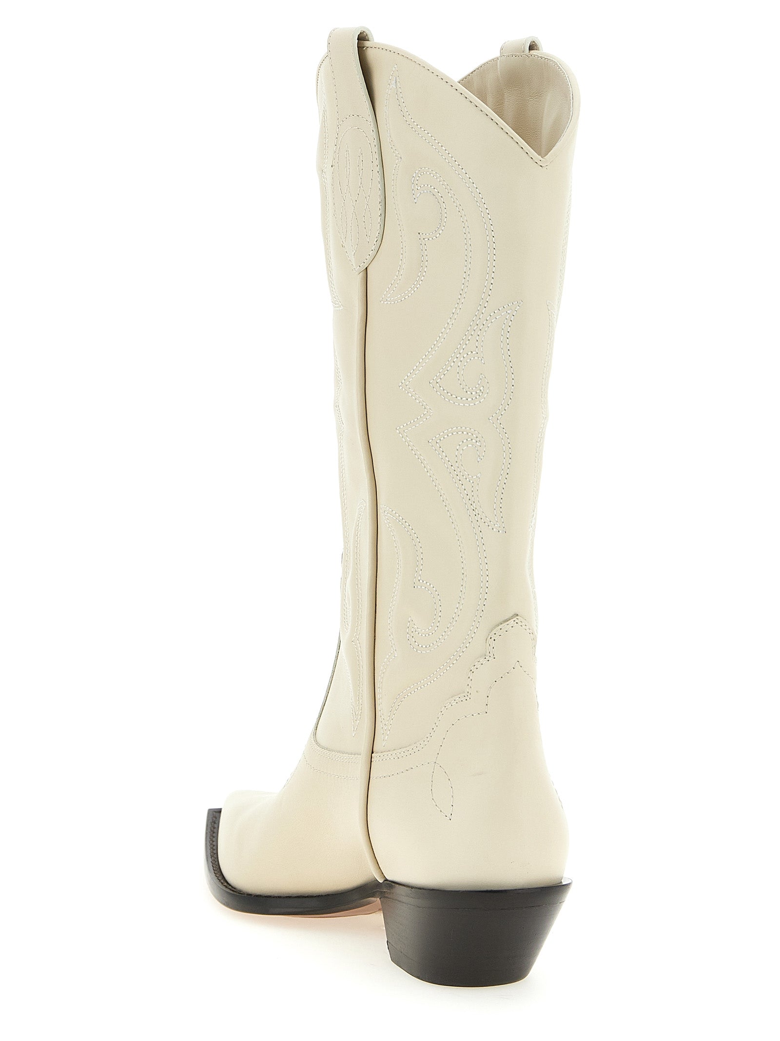 Yuma Boots White Calfskin Leather (bos Taurus) Boots, Ankle
