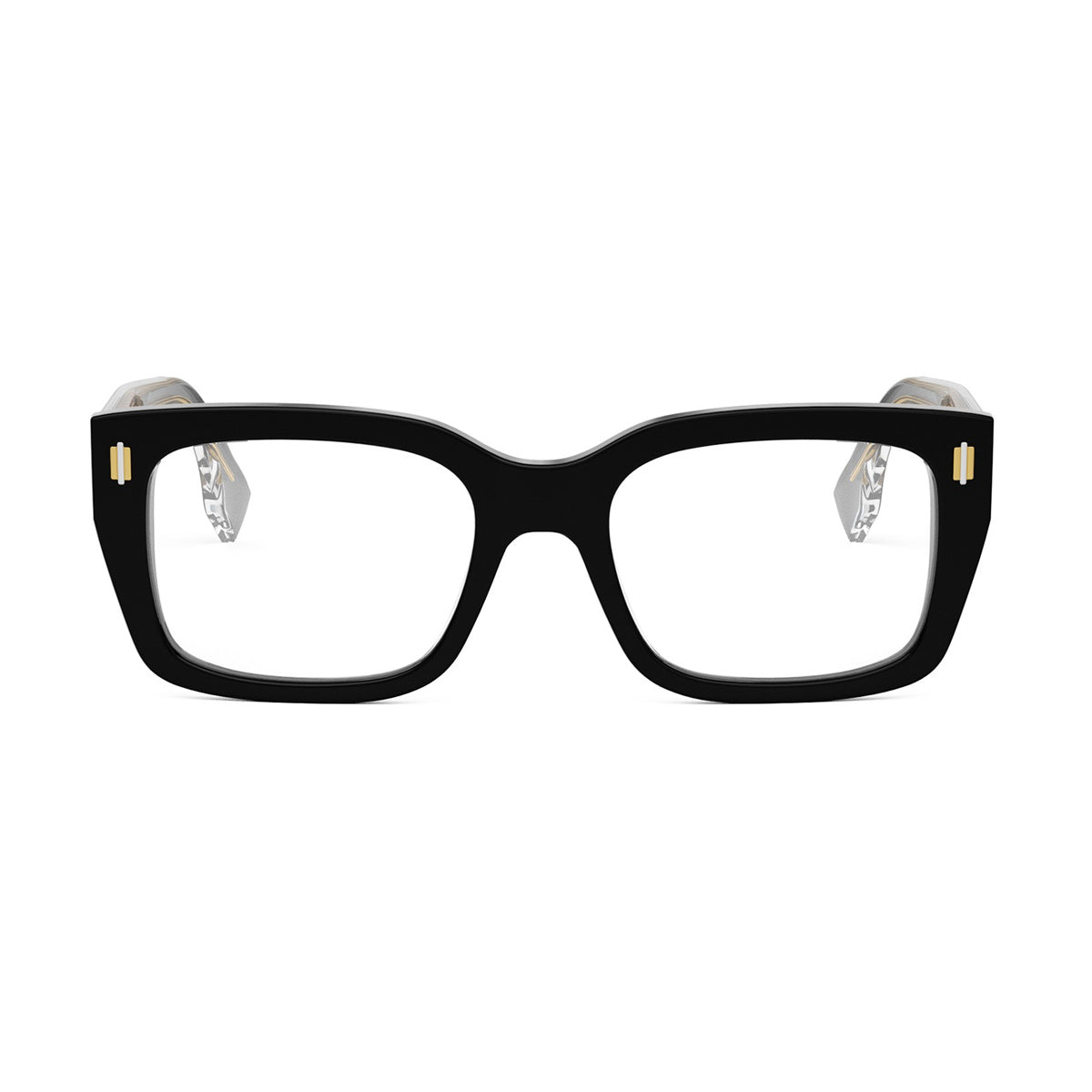 FE50094I Fendi Roma 001 Nero Acetate Occhiali Da Vista