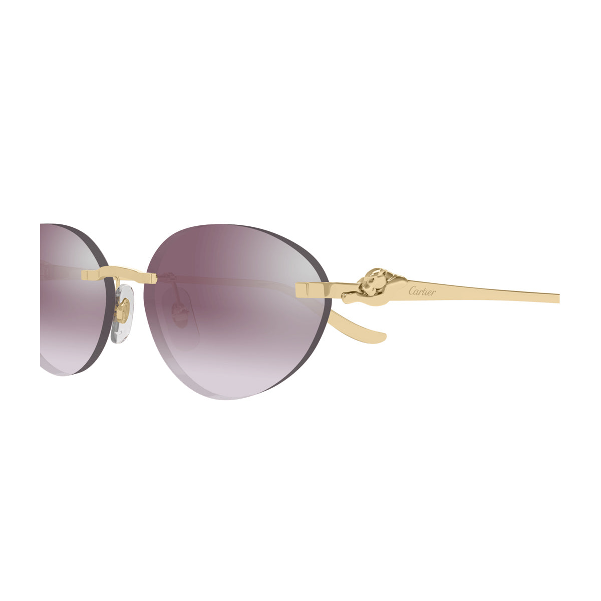 Cartier CT0504S Panthère De 004 Gold Violet Oro Metal Occhiali Da Sole
